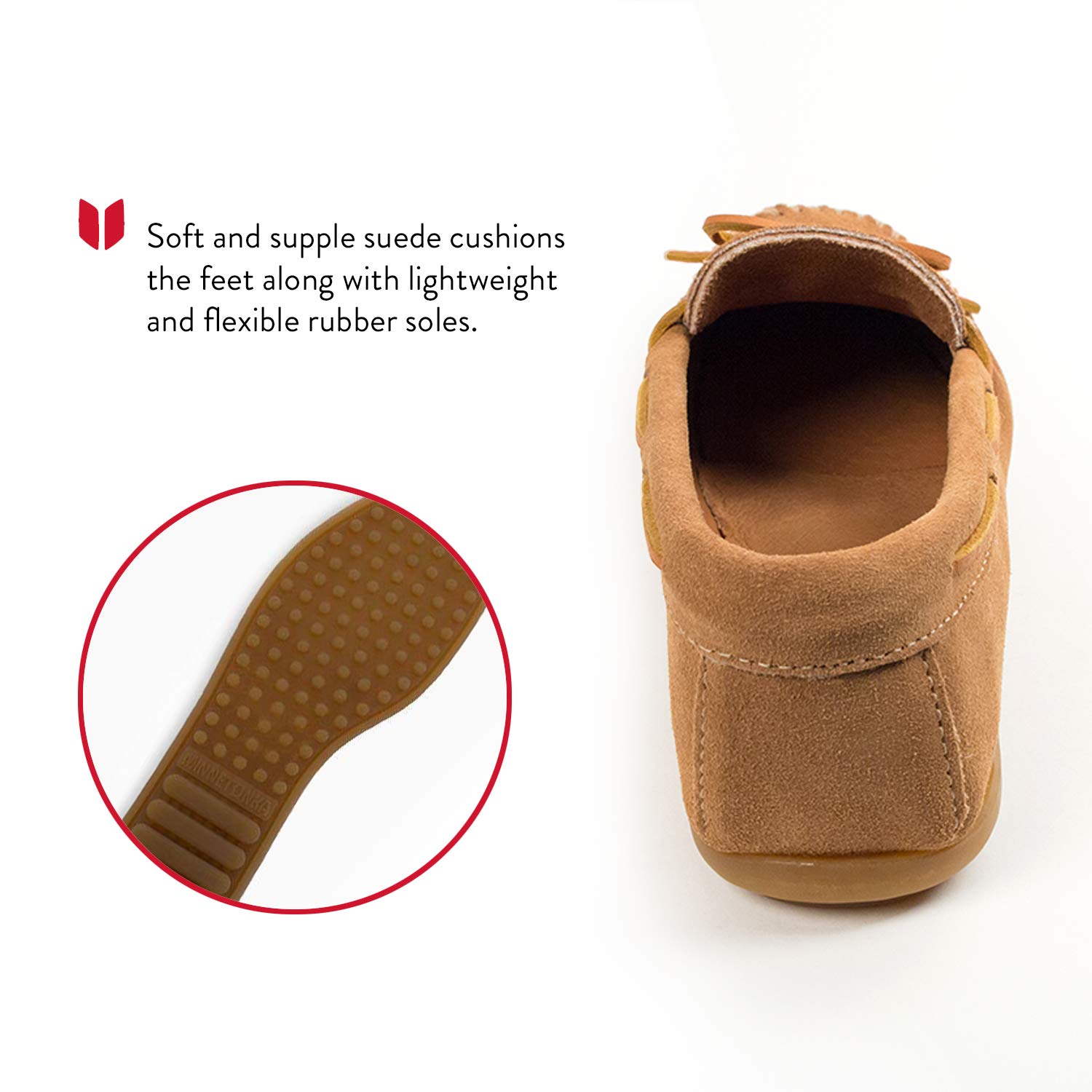 Minnetonka Men's Classic Moccasin Slippers - Genuine Leather Soft Sole Comfort Shoes for Indoor & Outdoor Wear - Perfect for Home, Office, and Casual Outings