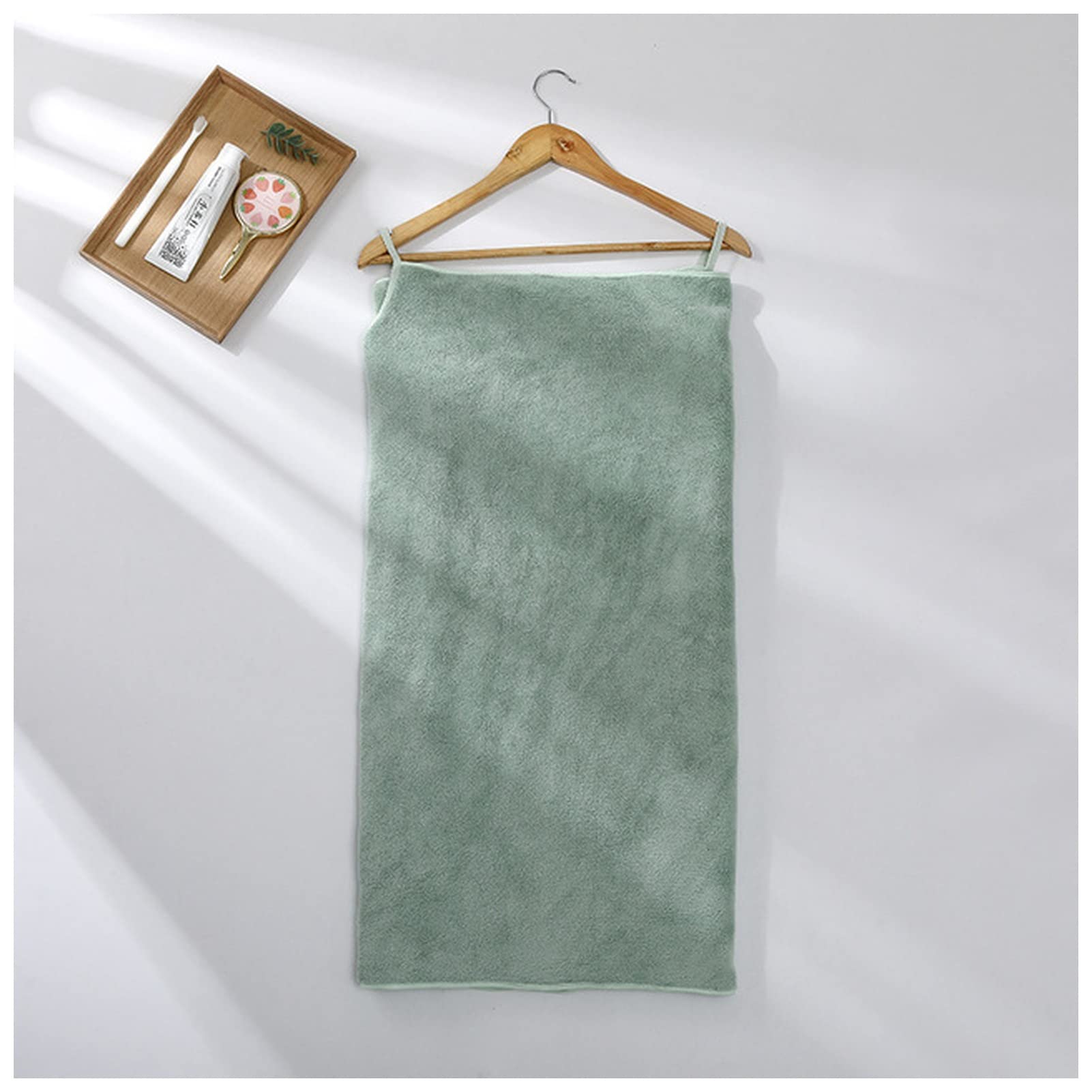 Premium Microfiber Beach Towel - Super Absorbent Quick Dry Bath Towel for Women, Light Green, 1pc - Perfect for Pool, Beach, Spa & Home Bathroom Use