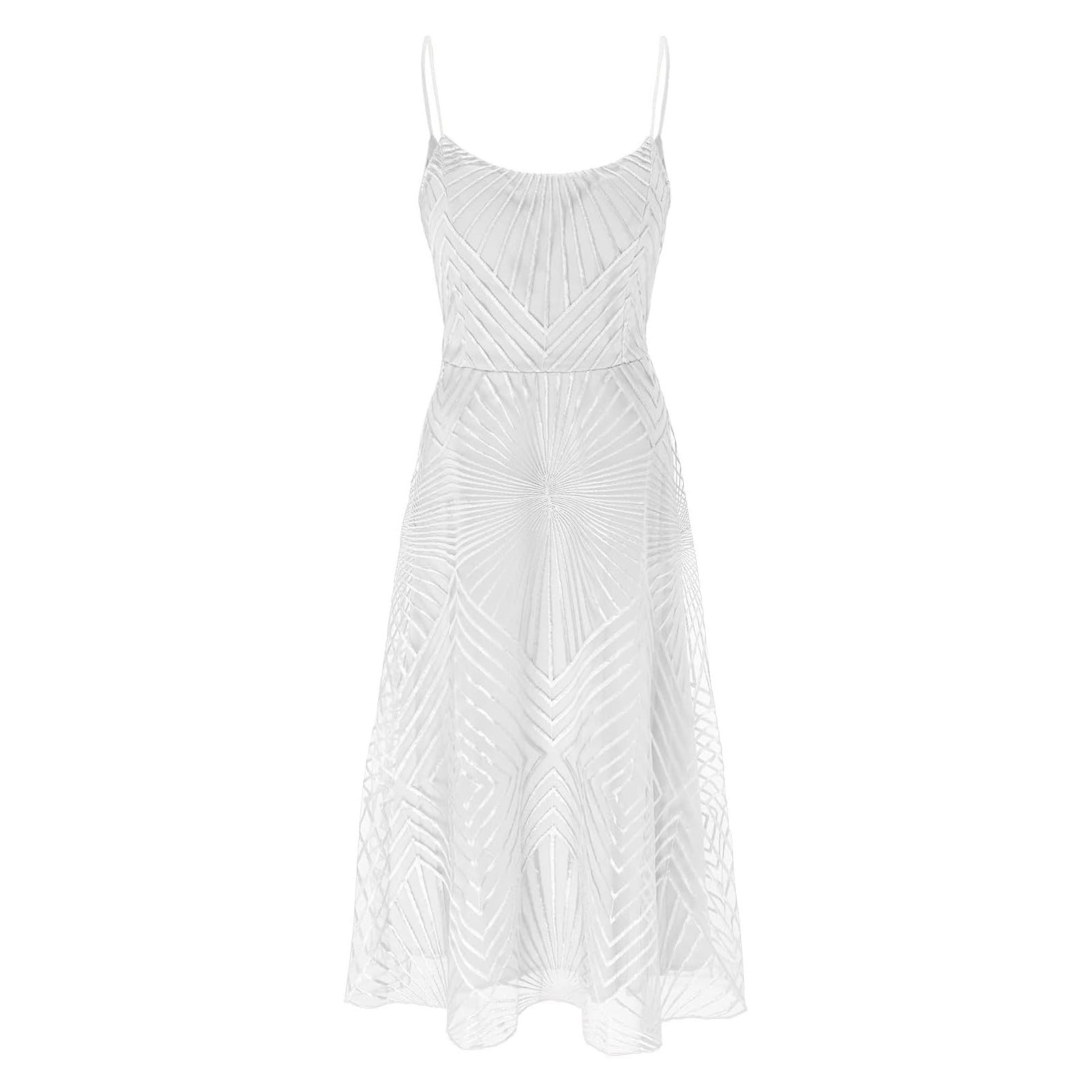 Women's Summer Dresses 2024 - Wedding Guest & Date Night Camisole Dress with Lining, 70s Style Outfit (XS to 3XL) | Perfect for Beach Vacations, Garden Parties & Casual Outings