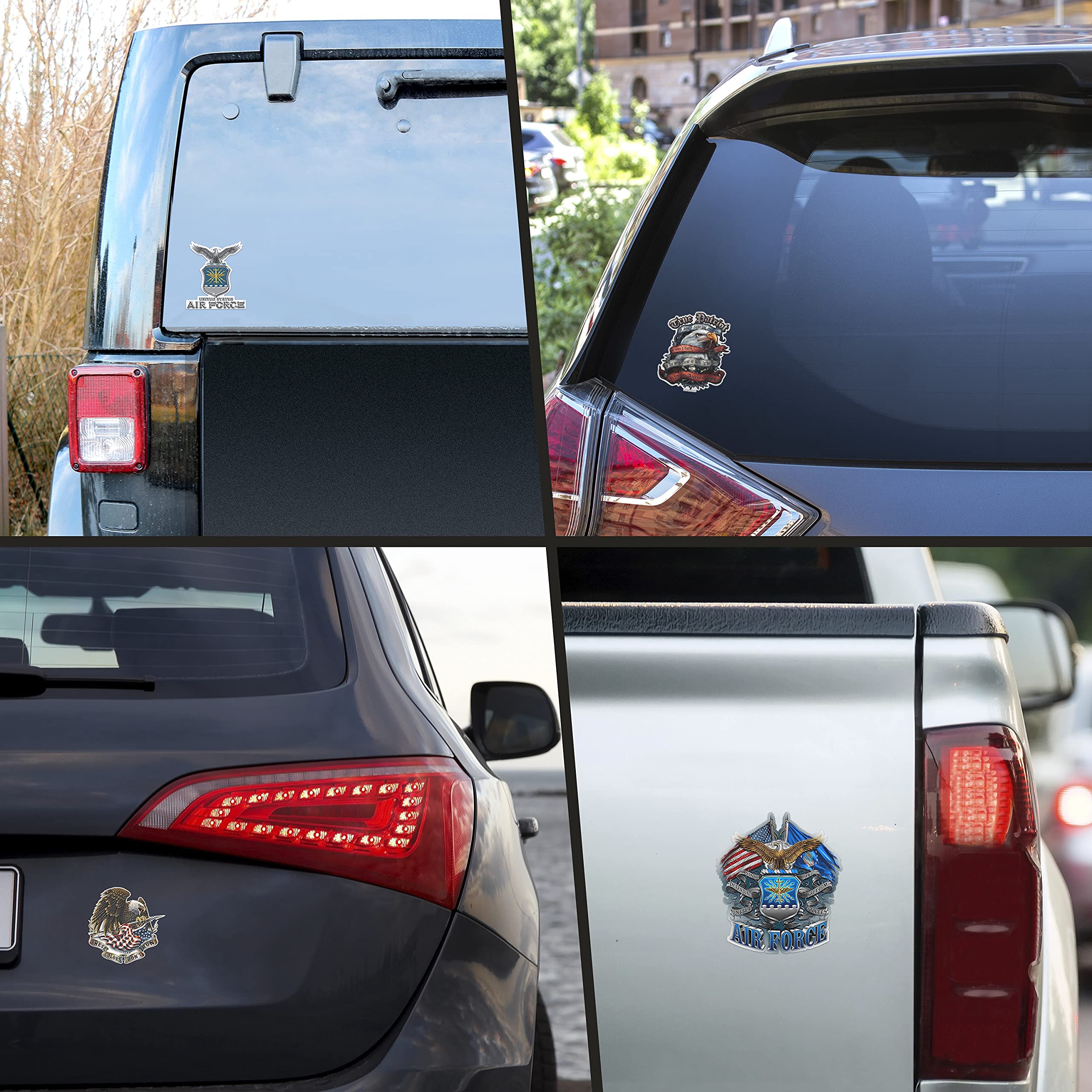 Collectible Air Force Decals (2in) - Premium Vinyl USAF Missile Stickers for Cars, Laptops, Water Bottles & Home Decor - Patriotic Military Gifts for Air Force Fans & Veterans - Perfect for Car Windows, Helmets, Toolboxes & Military Appreciation Gifts
