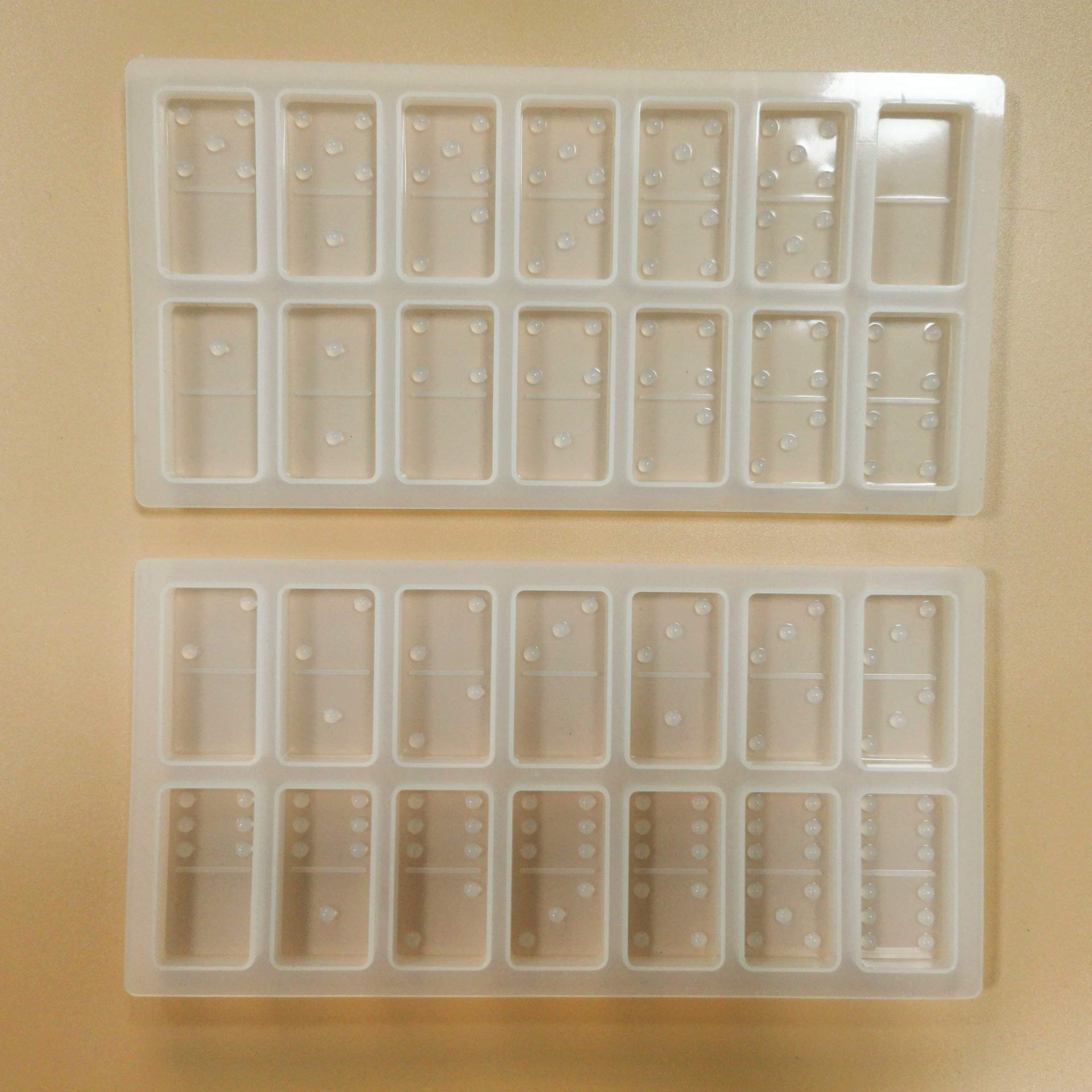 Premium Silicone Domino Resin Molds - 2PCS/Set with 28 Cavities for DIY Epoxy Resin Casting | Perfect for Making Custom Domino Game Pieces, Jewelry Charms & Unique Gifts