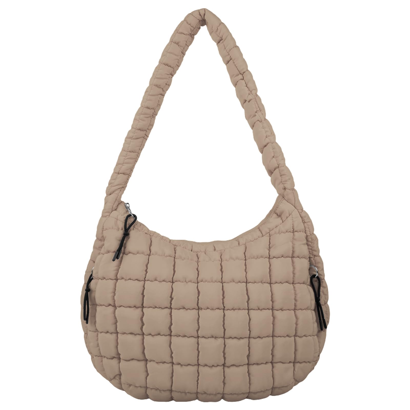 Quilted Puffer Tote Bag for Women - Large Crossbody Shoulder Bag with Zipper, Nylon Bubble Hobo Handbag Carryall | Perfect for Work, Travel & Shopping