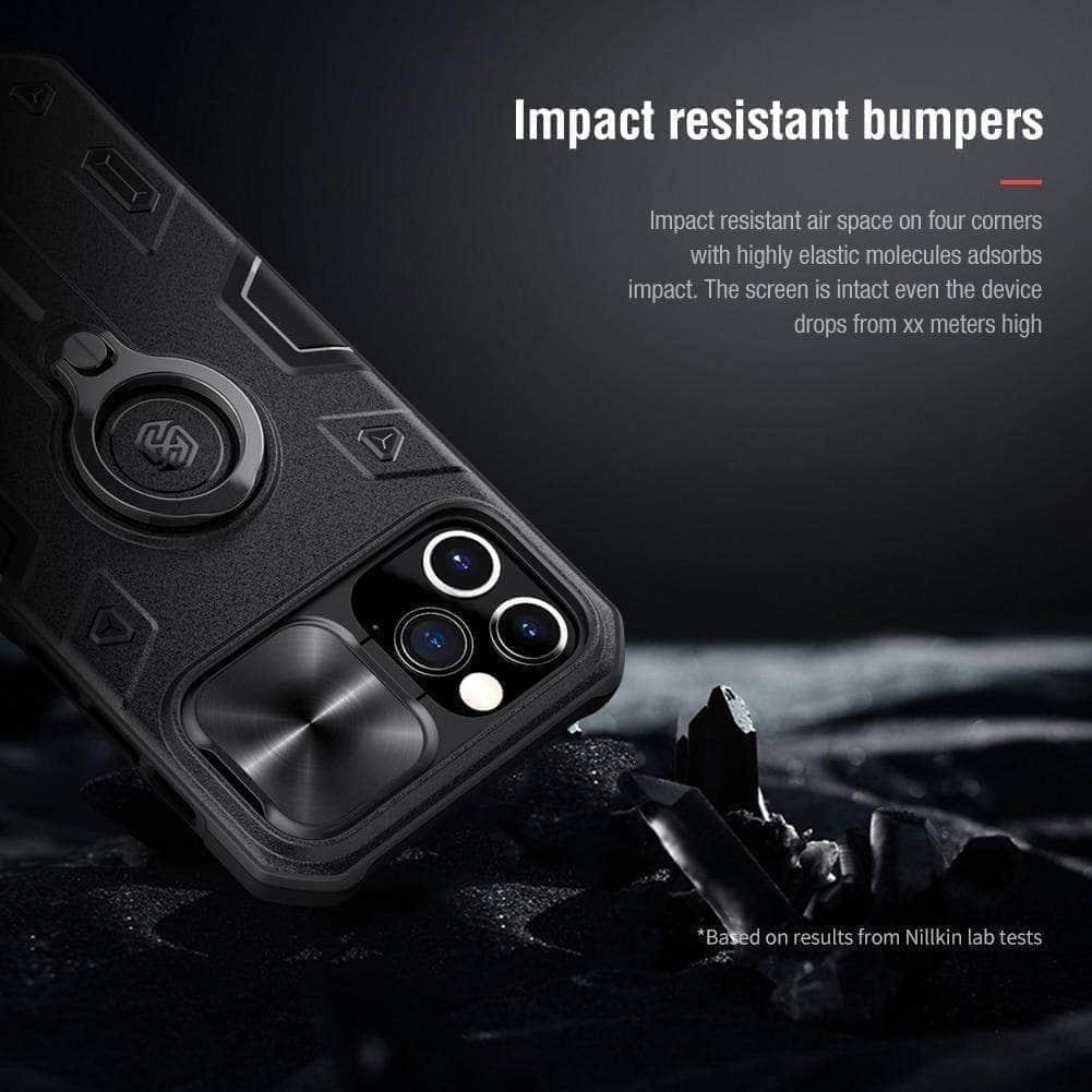 iPhone 12 Case with Slide Camera Cover | Shockproof Armor Bumper | Perfect for Outdoor Activities & Daily Protection