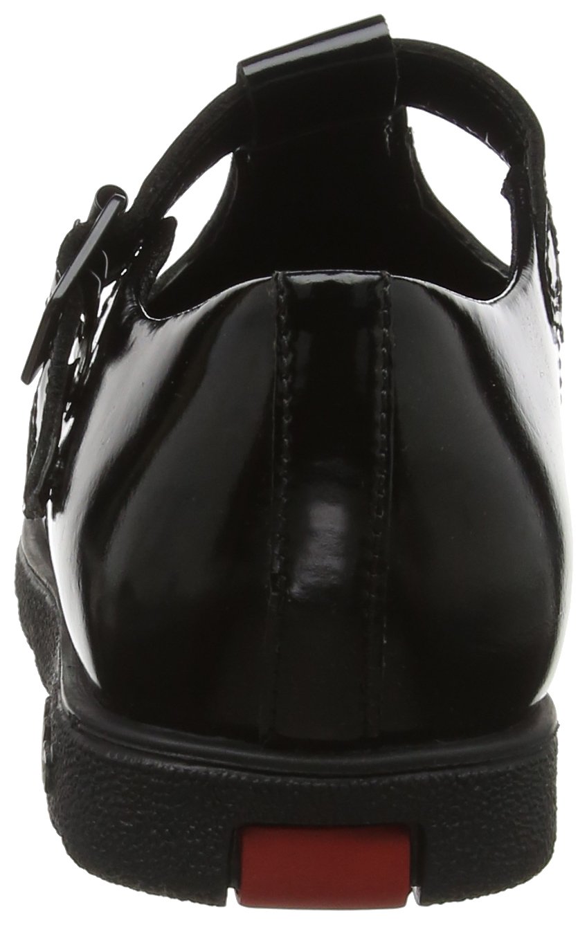 Kickers Tovni T-Bar Black Patent Leather School Shoes for Girls - Comfortable & Stylish for School, Parties & Everyday Wear