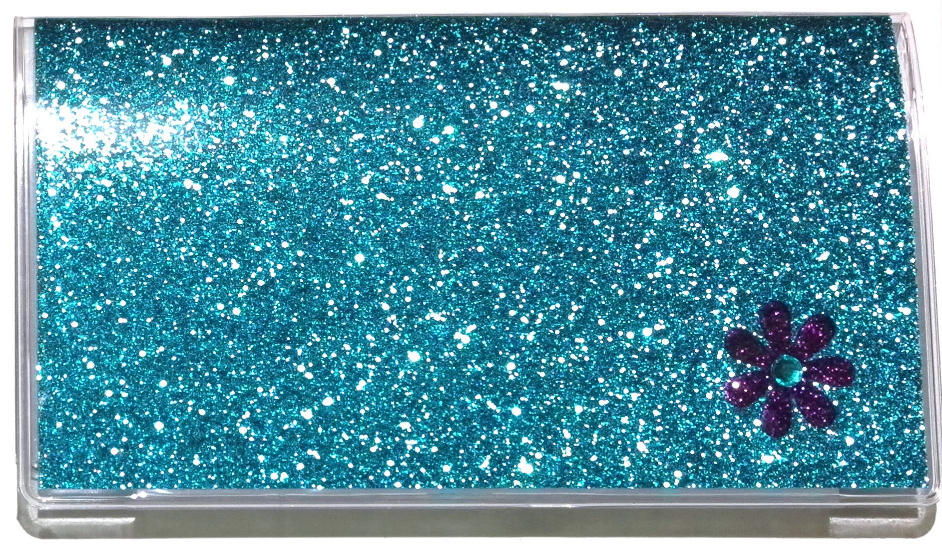 2023-2025 Sparkling Glitter Pocket Planner with Notepad - Teal & Purple | Perfect for School, Office & Travel Organization