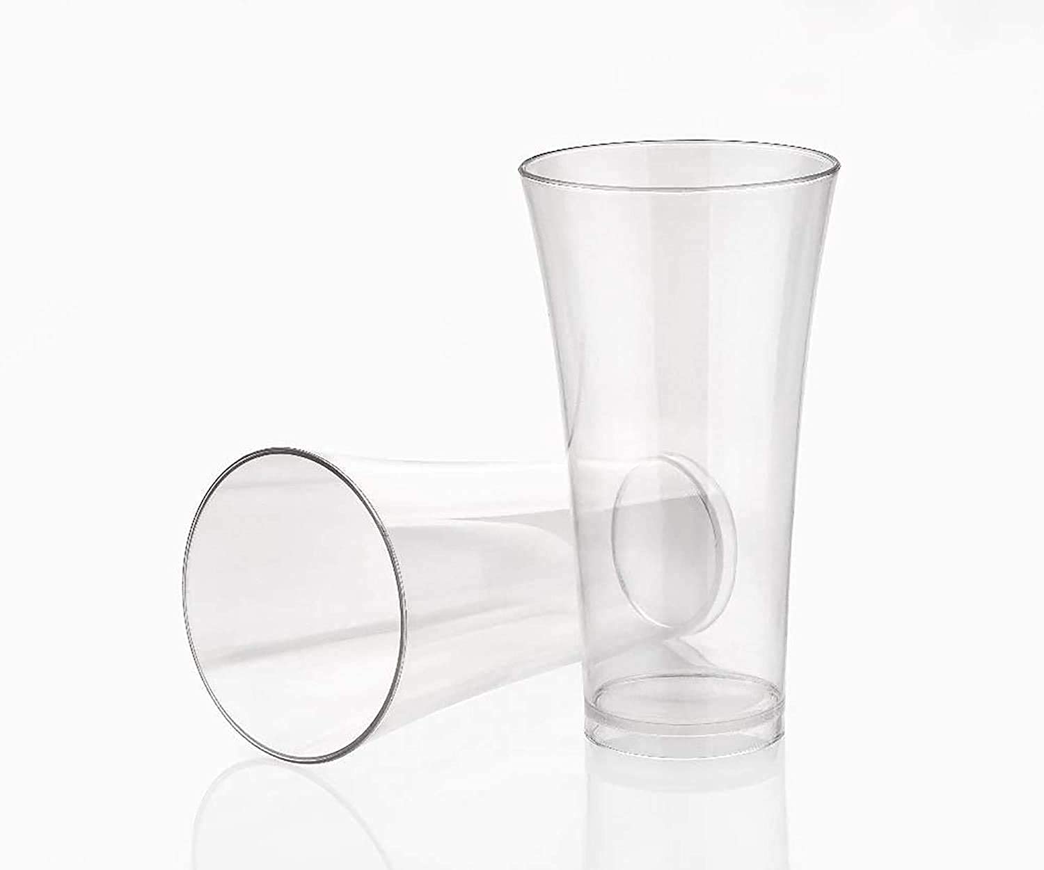 SIXFIRE® Unbreakable Plastic Drinking Glasses Set of 6 - 300ml Clear ABS Polycarbonate Cups for Juice, Beer, Wine, Cocktails - Shatterproof Tumblers Perfect for Parties, Picnics, Outdoor Dining & Home Use