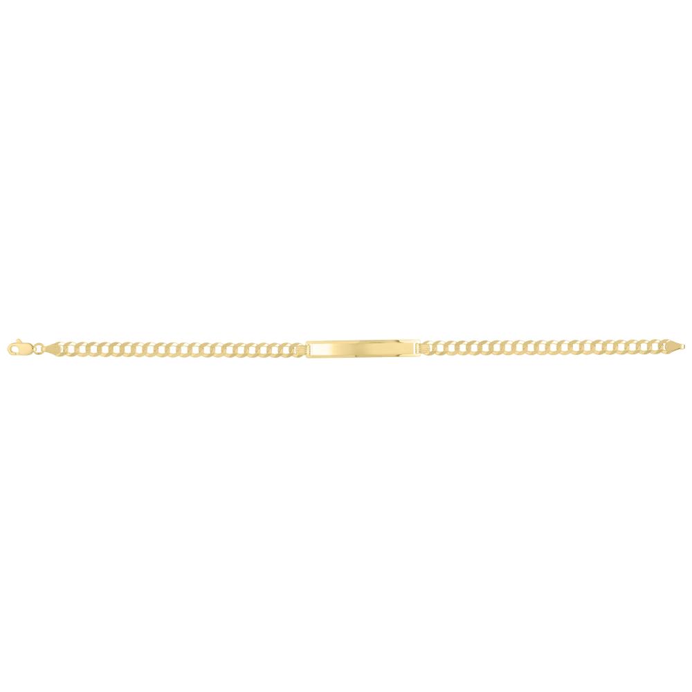 14K Gold 4.7mm Curb Chain ID Bracelet for Women - Elegant Personalized Jewelry Gift for Birthday, Anniversary & Special Occasions