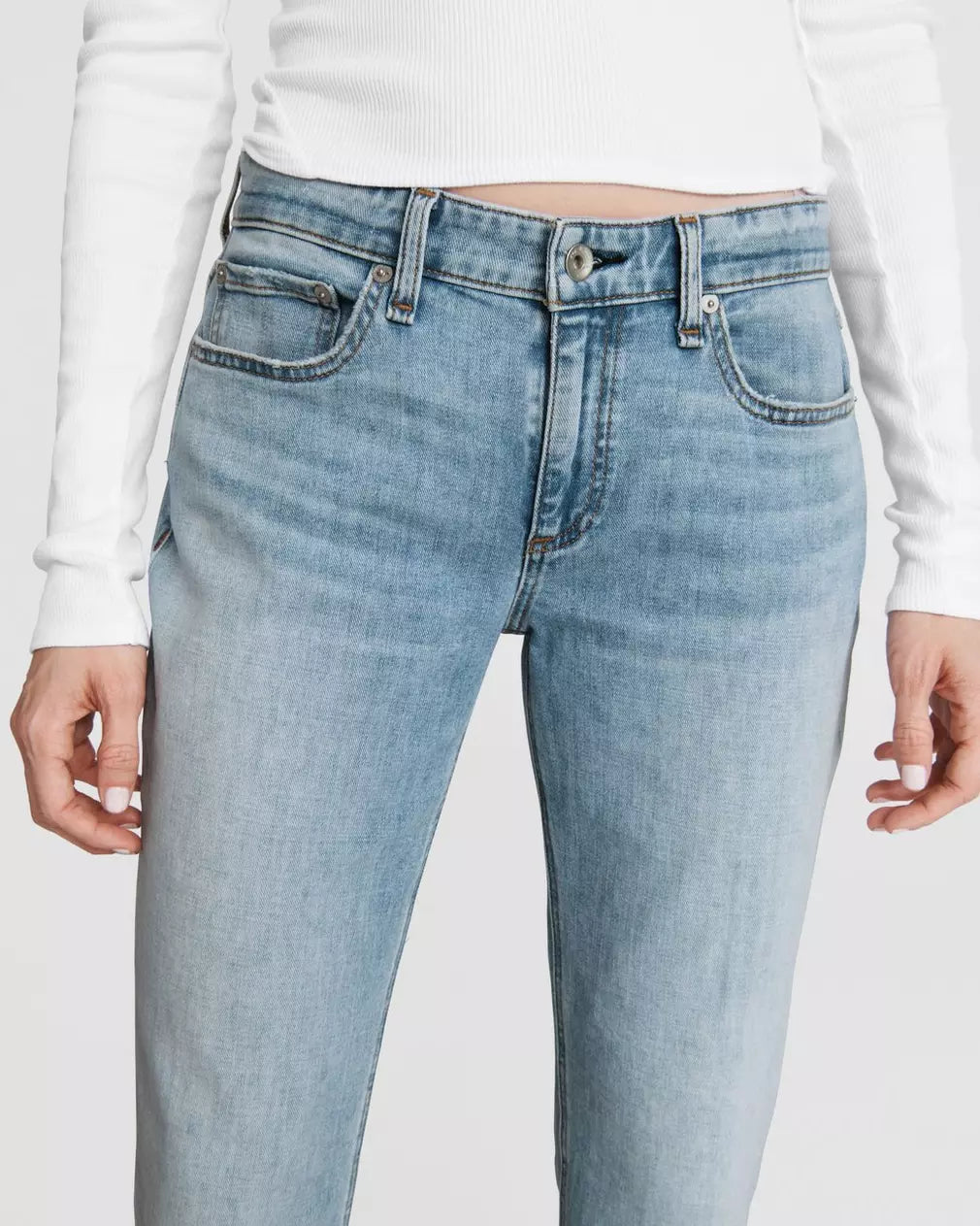 Dre Low Rise Boyfriend Jeans - Tulip Wash Distressed Denim Pants for Women | Casual Everyday Wear & Street Style Outfits