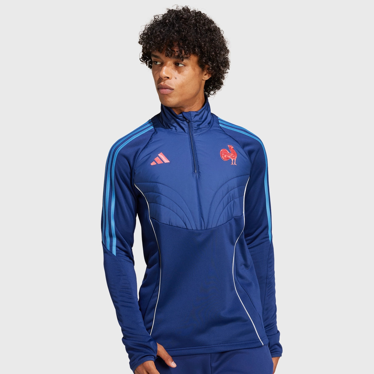Adidas France Rugby Winterized Top - Dark Blue Men's Training Shirt for Cold Weather | Gym, Running & Outdoor Sports
