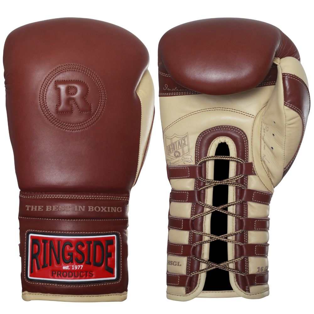 Premium Heritage Sparring Gloves - Professional Lace-Up Boxing Gloves for Training & Competition | Perfect for Muay Thai, Kickboxing & MMA Workouts