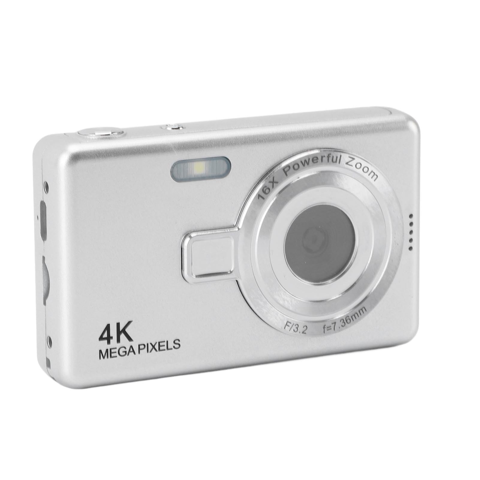 Kids Digital Camera with Anti-Shake - 1080P HD Photography Camera for Children & Students, Portable Silver Camera for Travel, Birthday Gifts & School Projects