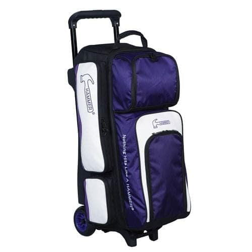 **Purple & White Hammer Vibe Triple Roller Massage Tool – Relieve Muscle Pain & Tension for Athletes, Office Workers & Home Use**