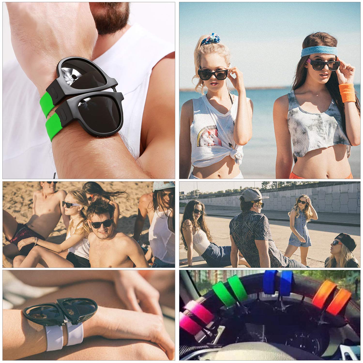 BEDO Flexible Polarized Wrist Sunglasses for Women & Men - UV400 Protection, Lightweight Foldable Design - Perfect for Running, Driving, Hiking & Outdoor Activities