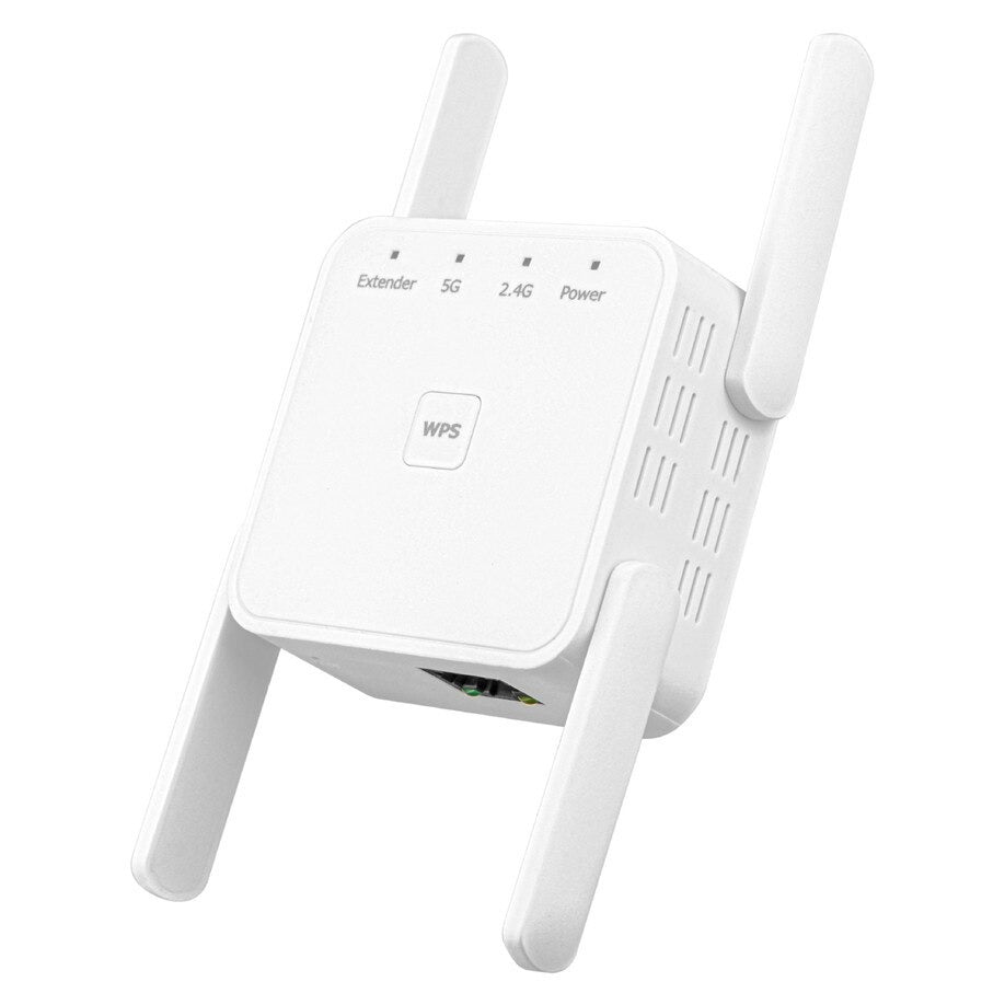 1200Mbps WiFi Extender - Wireless Signal Booster & Range Extender for Home & Office | Fast Internet Coverage for Large Areas