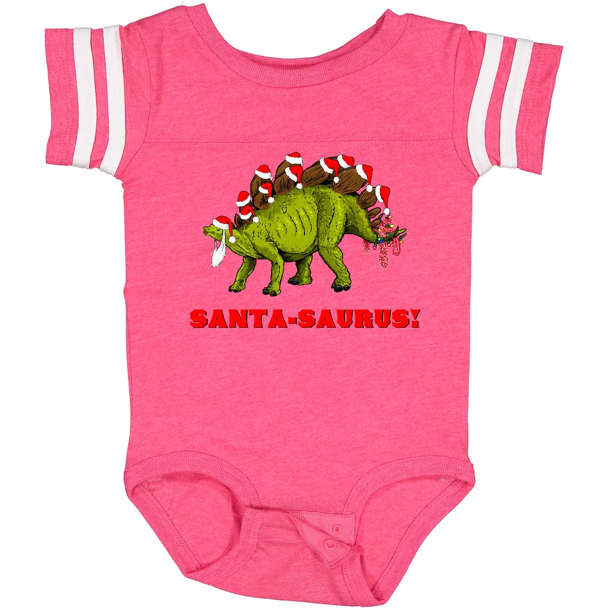 Inktastic Santa-Saurus Christmas Dinosaur Baby Bodysuit - Cute Holiday Dinosaur Onesie for Infants & Toddlers - Perfect for Christmas Photos, Family Gatherings & Festive Celebrations