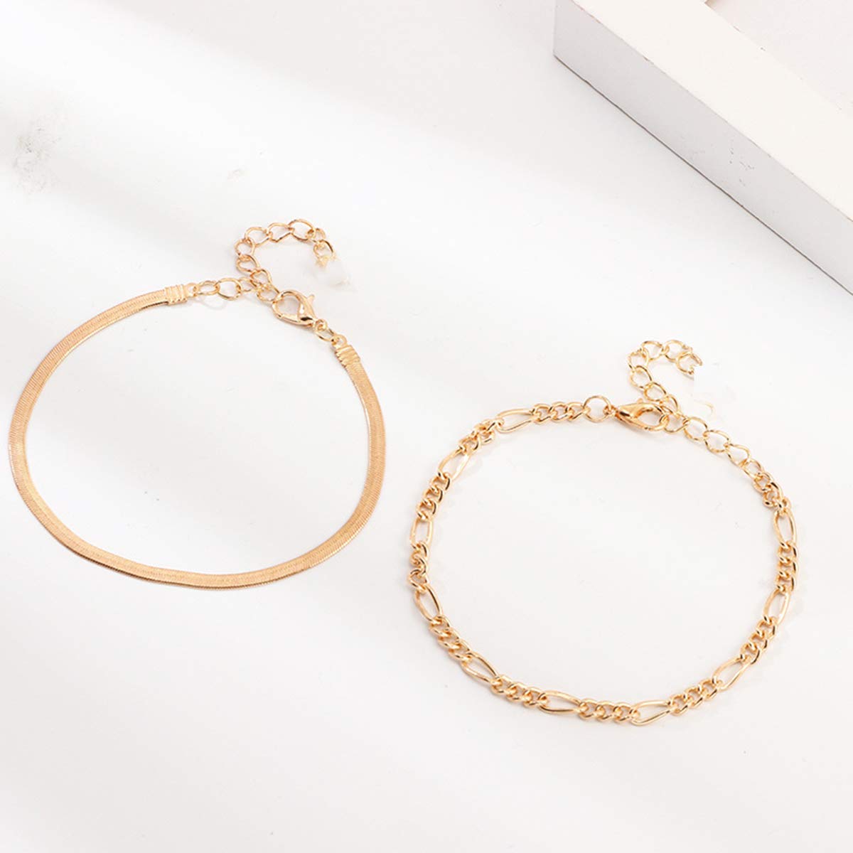 3Pcs 14K Gold Plated Adjustable Cuban Paperclip Link Bracelet Set for Women & Men - Layered Fashion Jewelry for Daily Wear, Parties & Gifts