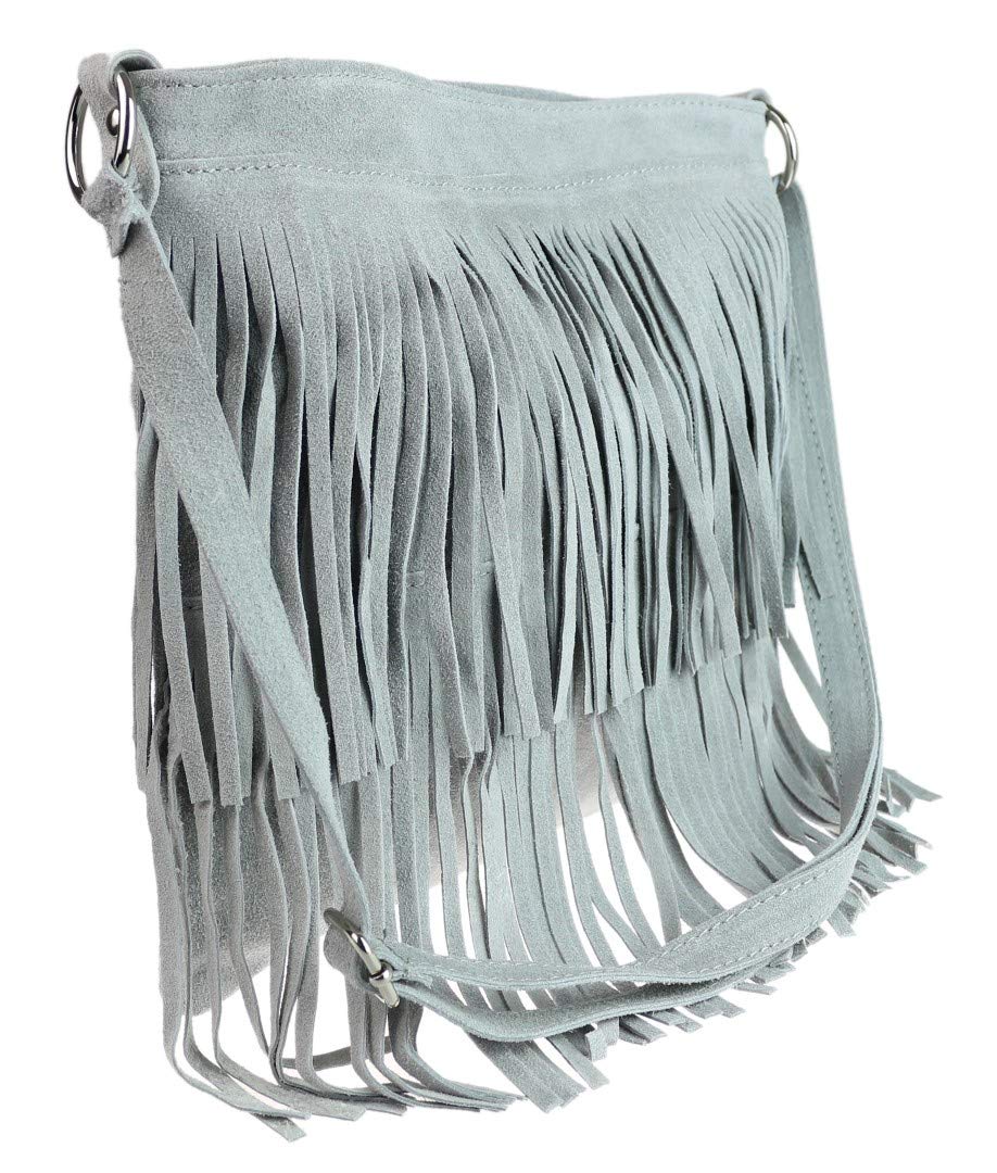 Stylish Women's Suede Fringe Shoulder Bag - Crossbody Slouch Purse for Everyday Use | Perfect for Work, Dating & Casual Outings