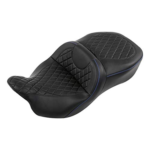 Seat Black Blue Stitching