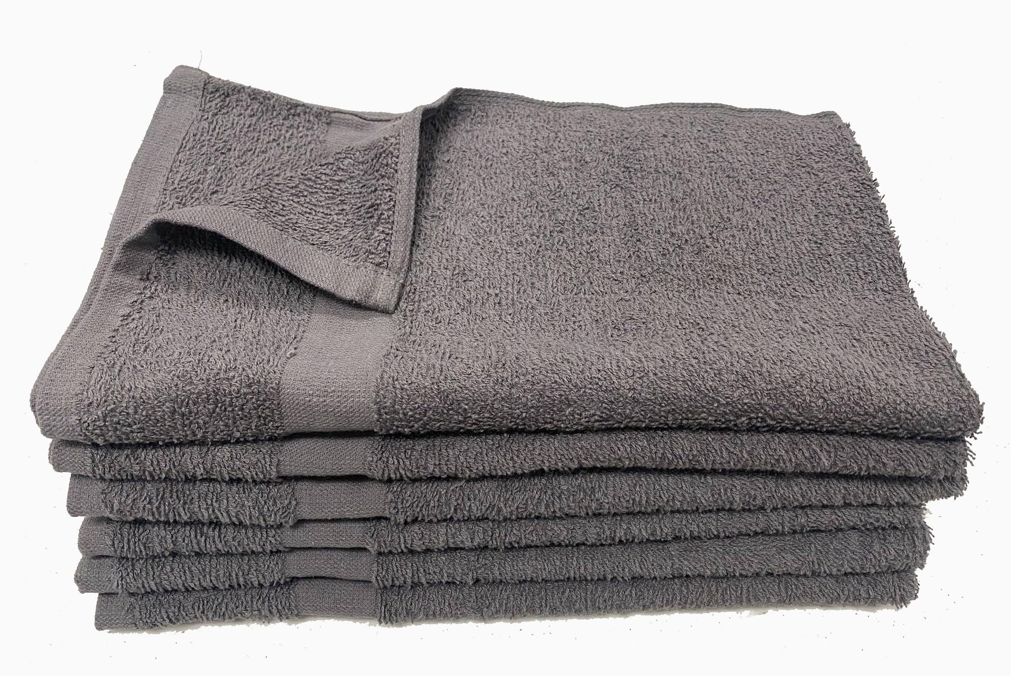 Premium 15x25 Inch 100% Cotton Hand Towels - Salon, Spa, Gym & Golf Towels - Super Absorbent & Soft (24/36/60/120 Pack) - Charcoal Grey - Perfect for Hair Salons, Workout Sessions & Sports Clubs