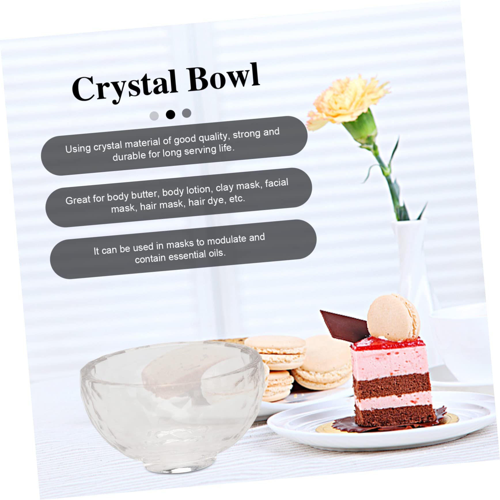 2 Pack Essential Oil Crystal Mixing Bowls for Beauty Tools - Facial Mask, Hair Care, DIY Skincare & Aromatherapy at Home or Salon