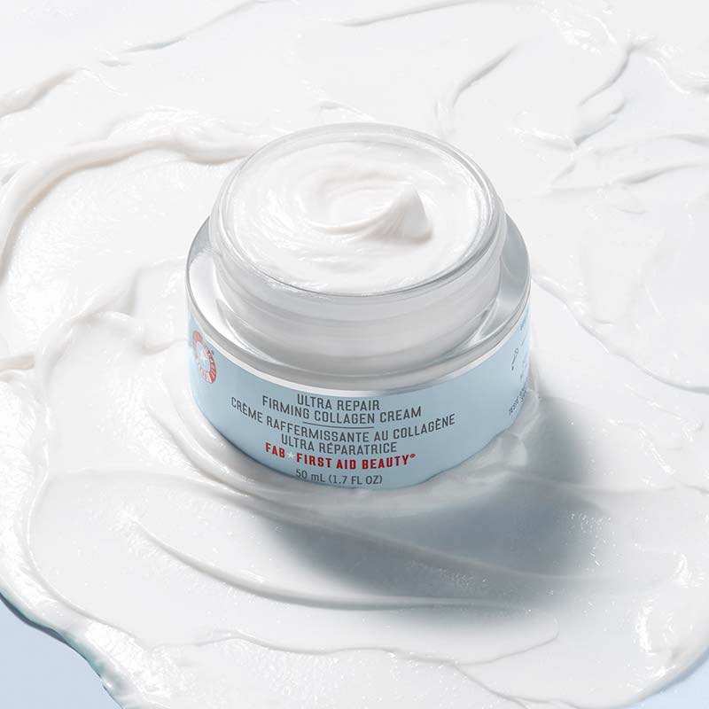 First Aid Beauty Ultra Repair Firming Collagen Cream - Anti-Aging Face Moisturizer for Dry Skin - Day & Night Cream for Wrinkles & Fine Lines - Perfect for Daily Skincare Routine & Travel
