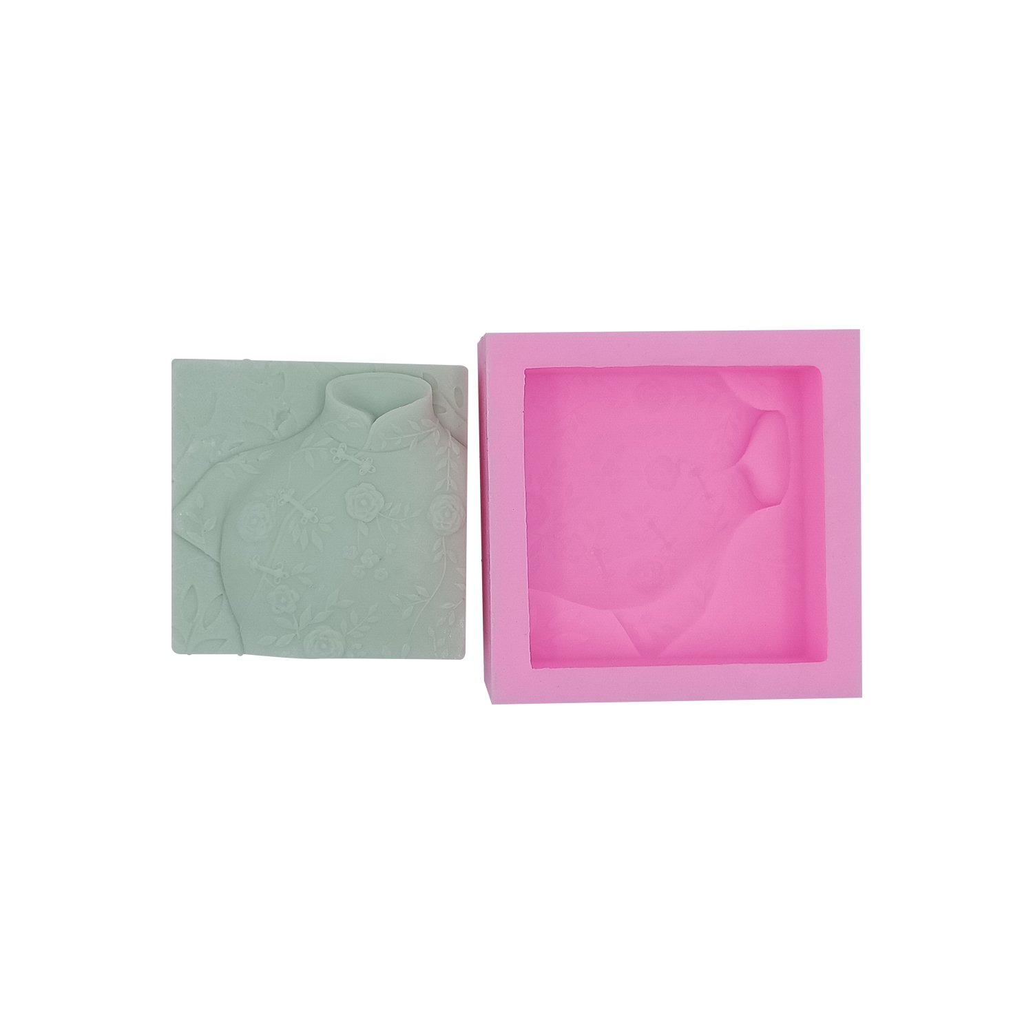 Chinese Cheongsam Silicone Soap Molds - Elegant Qipao Design for DIY Soap, Candle & Resin Crafts - Perfect for Wedding Favors, Bridal Shower Gifts & Home Decor