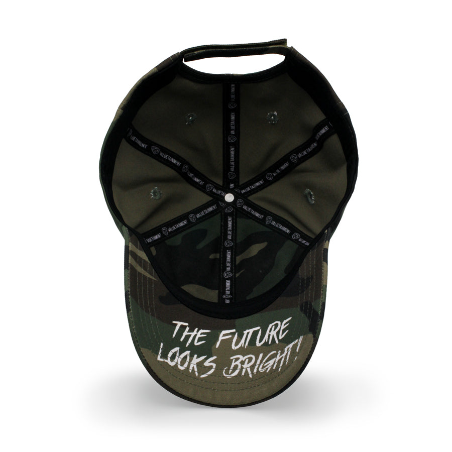 VT Shield Logo Future Looks Bright Camo Snapback Hat - Adjustable Baseball Cap for Men & Women - Perfect for Outdoor Sports, Streetwear Fashion & Casual Wear