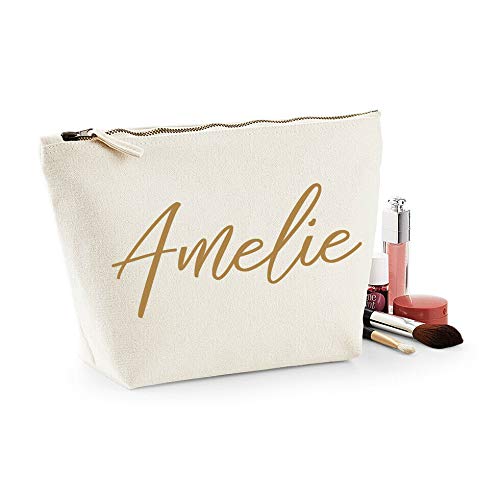 Personalized Makeup Bag with Custom Name - Unique Birthday Gift for Women, Mothers Day Present - Perfect for Travel, Gym & Daily Cosmetics Storage