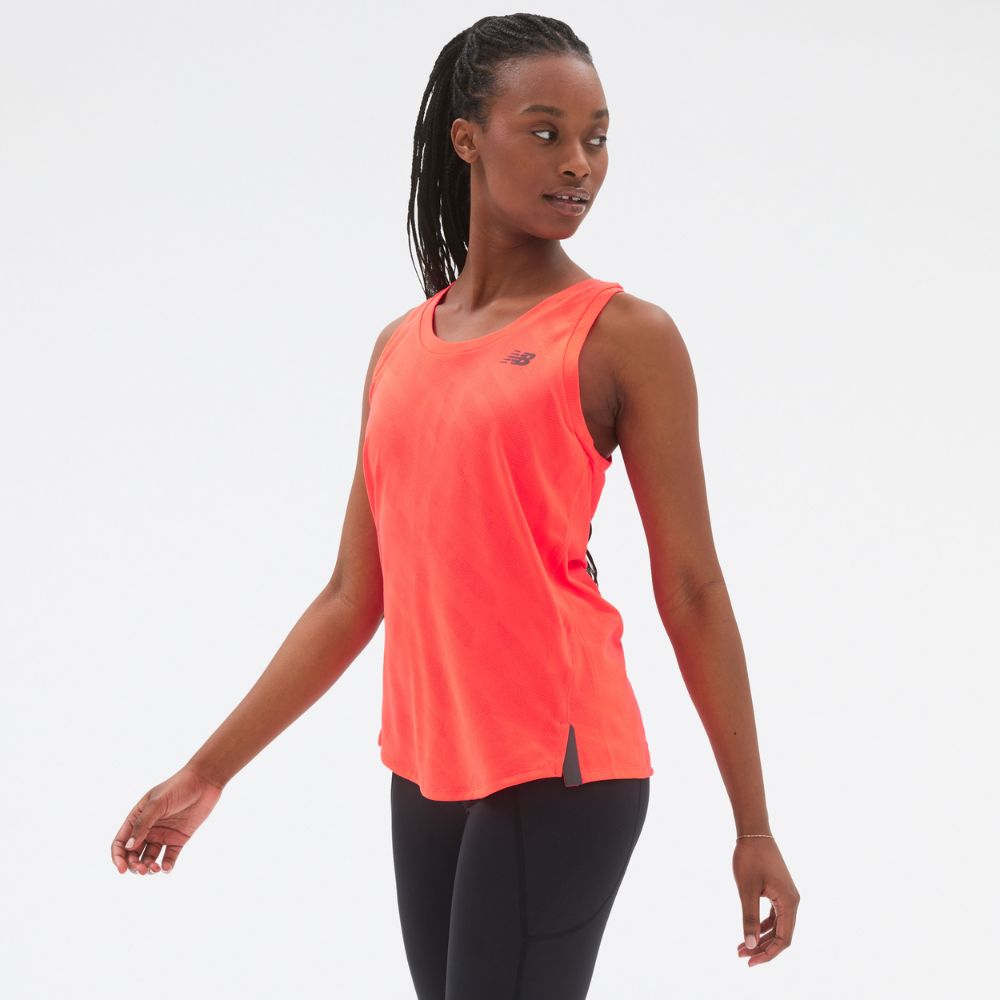 New Balance Women's Q Speed Jacquard ICEx Tank Top - Lightweight Breathable Workout Shirt for Running, Yoga & Gym Training