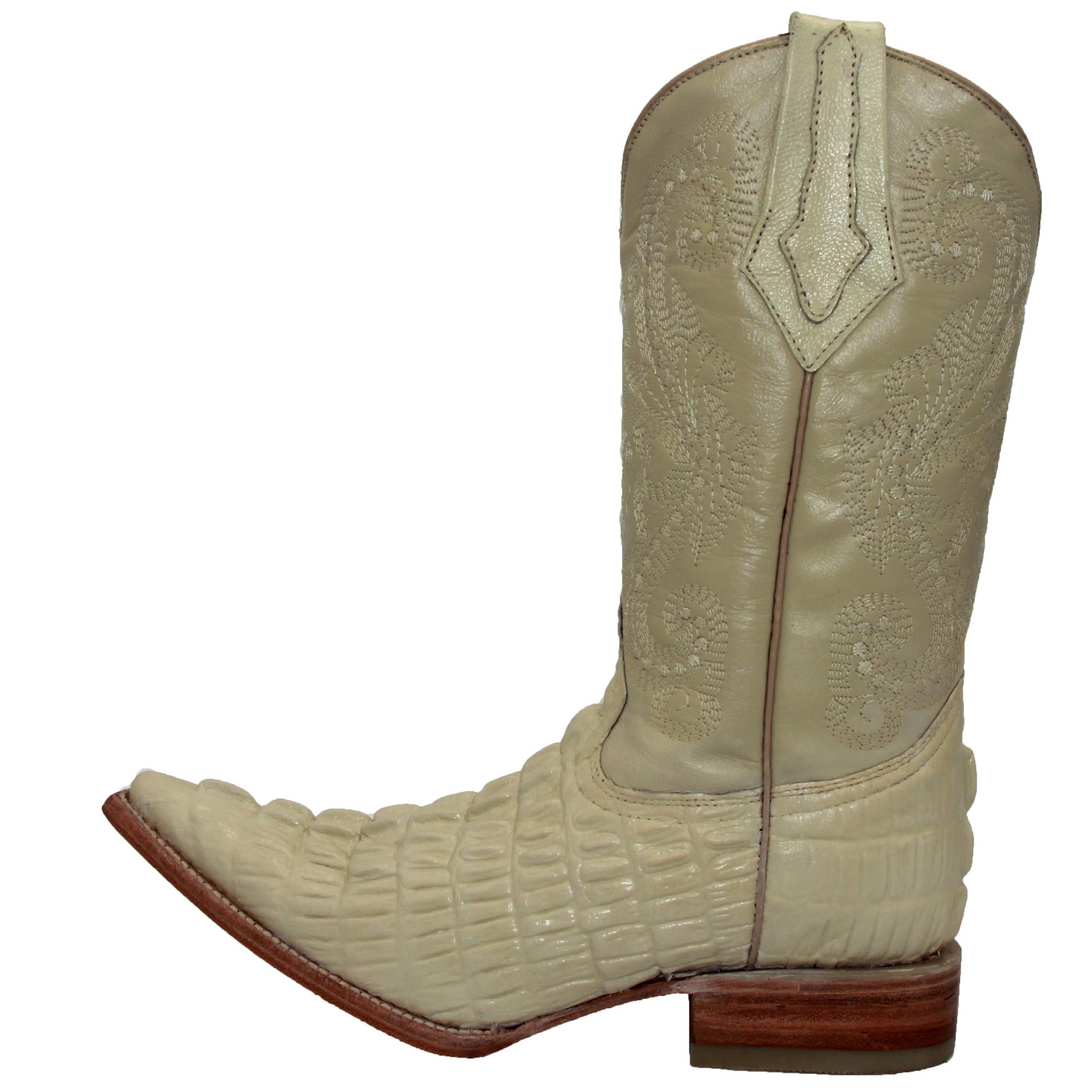 Men's Genuine Leather Cowboy Boots with Alligator Print - Western Style Boots for Men - Perfect for Rodeo, Country Music Festivals & Casual Wear