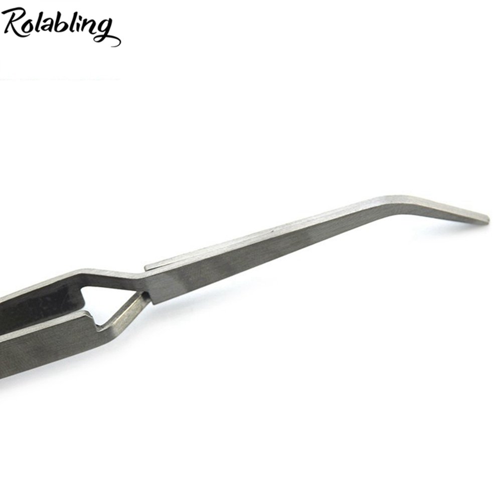 Premium Stainless Steel Nail Art Tweezers - Professional Manicure Rhinestone Picking & Trimming Tools (Size 1) | Perfect for DIY Nail Designs, Salon Use & Home Grooming Kits