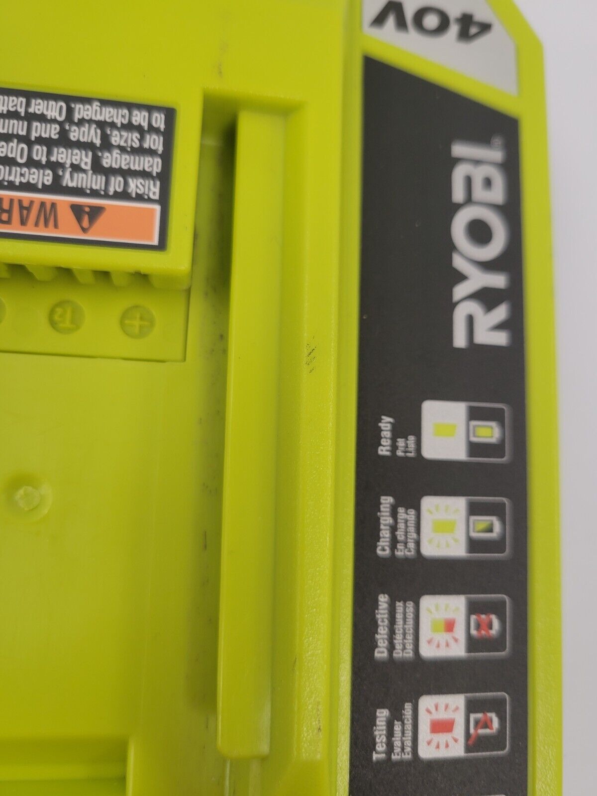 Ryobi OP401 18V Lithium-Ion Battery Charger for One+ Power Tools - Fast Charging for Drills, Saws & Outdoor Equipment