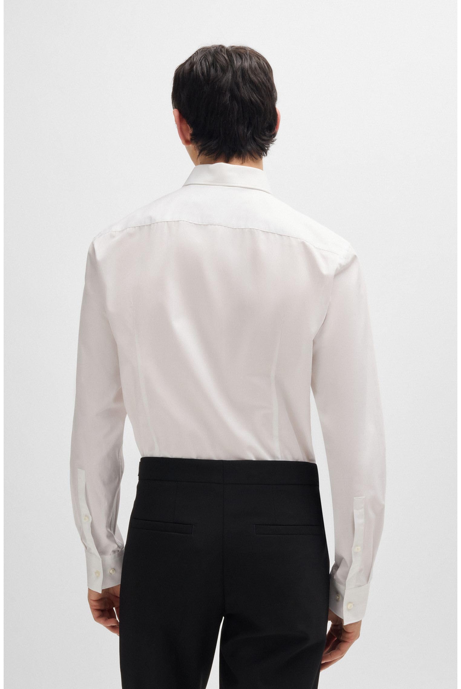 Hugo Boss C-Jenno Easy Iron Plain Dress Shirt for Men - Premium Non-Wrinkle Business Casual Shirt - Perfect for Office, Meetings & Formal Events (Model 50289499)