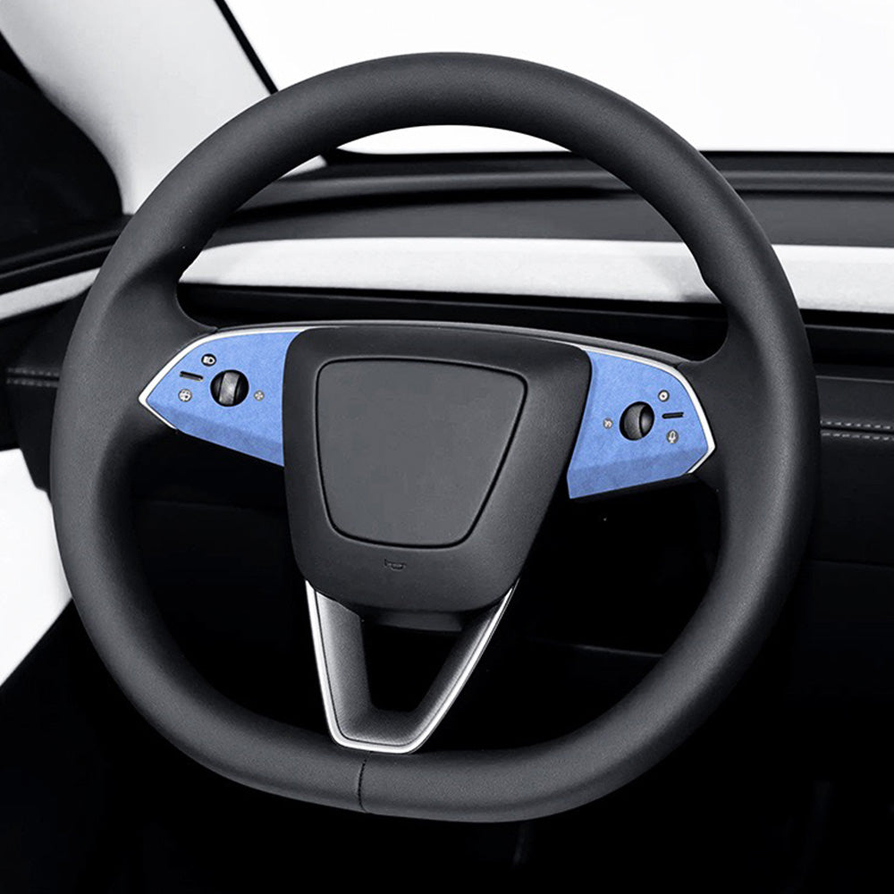 Premium Alcantara Steering Wheel Cover for 2025+ Tesla Model Y Juniper | Luxury Car Interior Upgrade | Enhances Grip & Comfort for Daily Driving & Road Trips