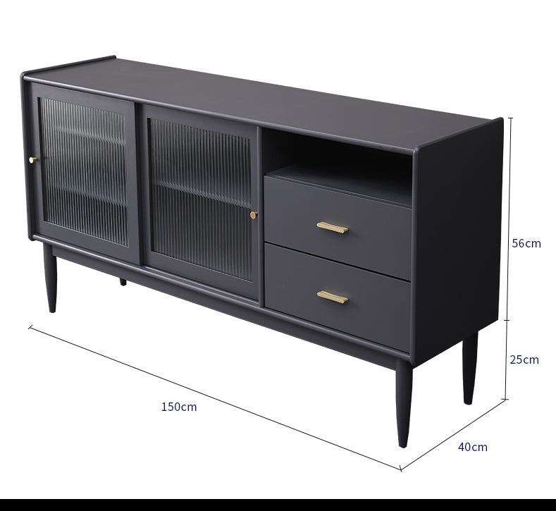 AMALIA Scandinavian Modern Buffet Sideboard - Solid Wood Dining Room Storage Cabinet with 4 Color Options - Perfect for Living Room, Dining Area & Entryway Organization