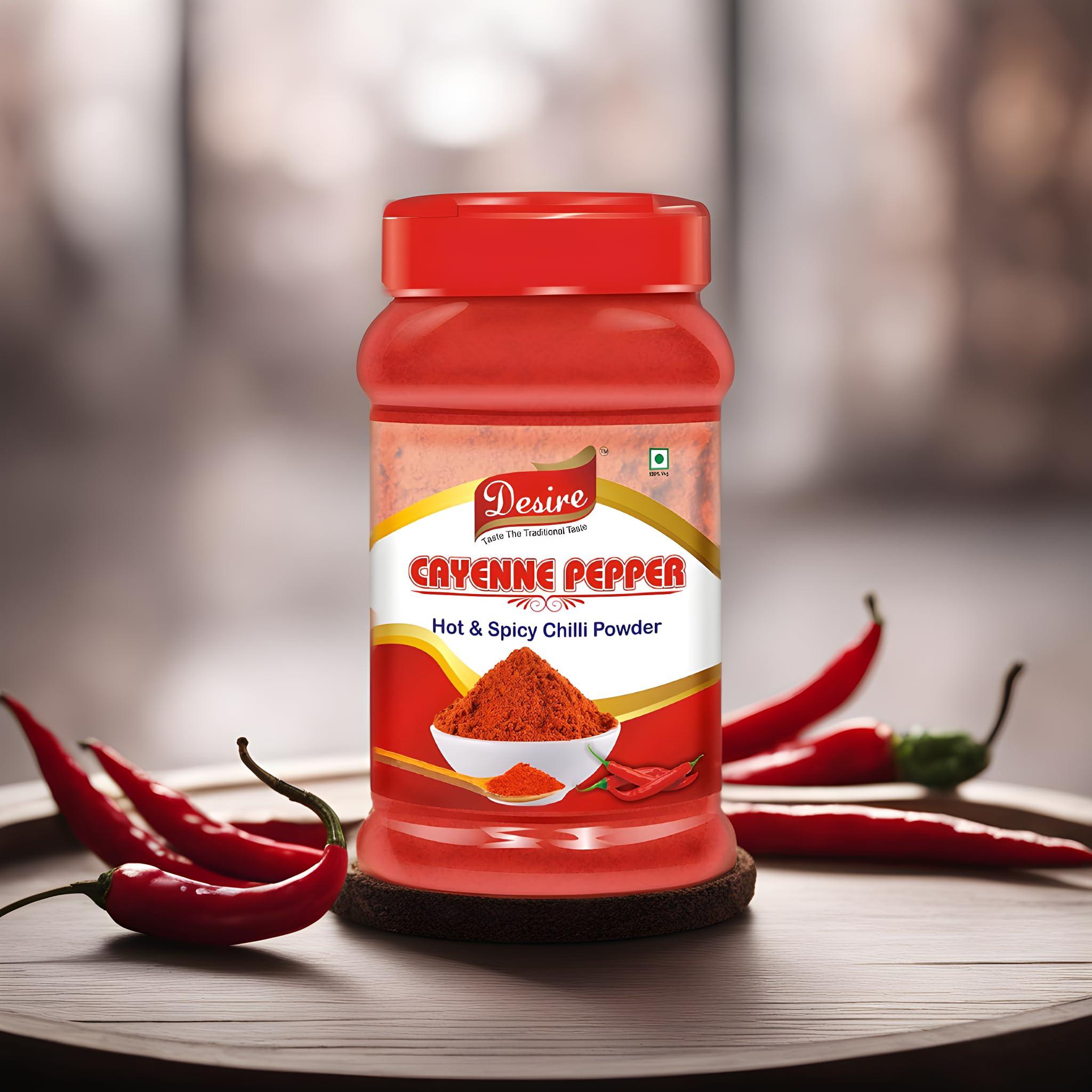 Desire Cayenne Pepper Powder 400g - Hot & Spicy Chili Powder for Cooking, Seasoning & Grilling | Perfect for BBQ, Mexican Dishes & Homemade Hot Sauce