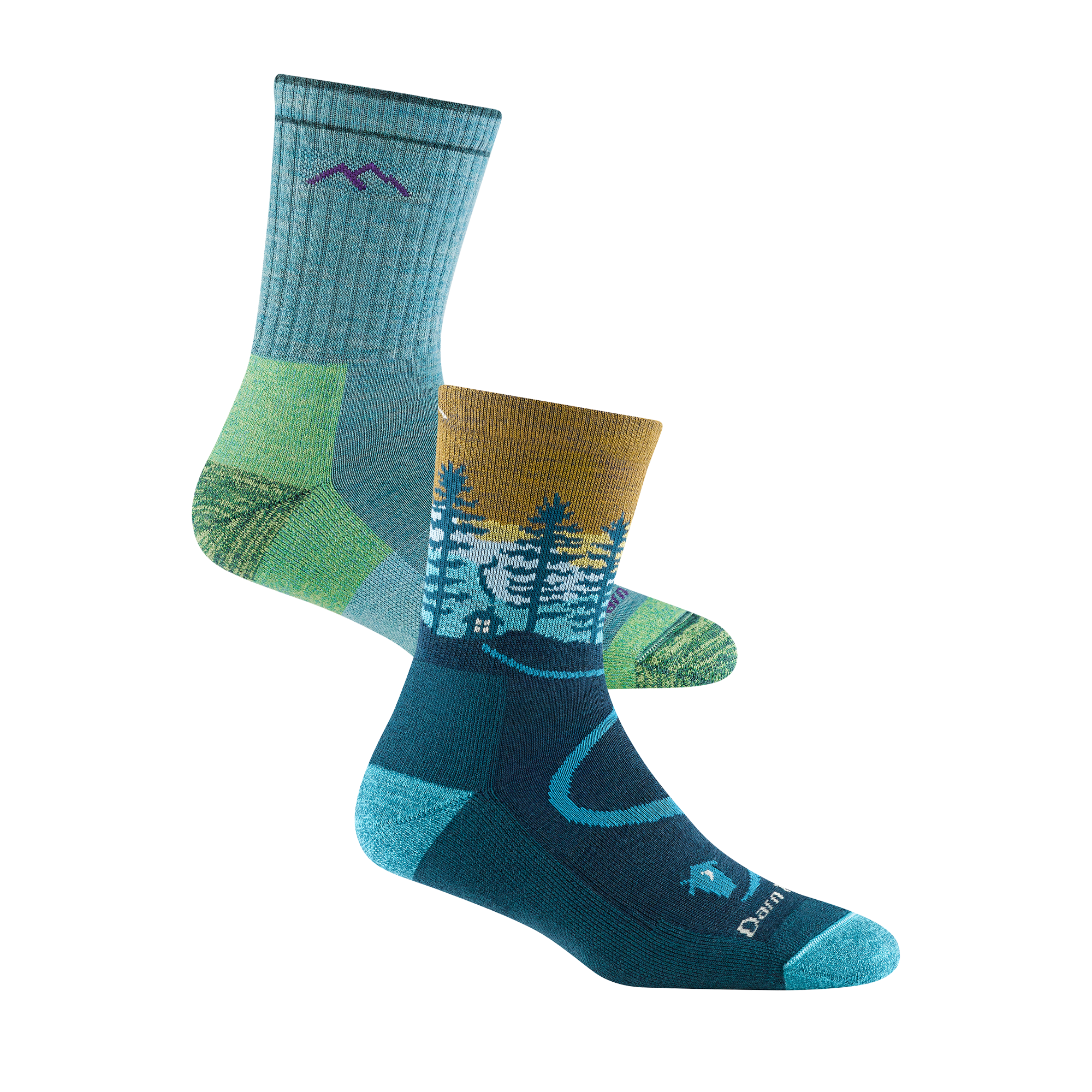 Women's Midweight Micro Crew Socks 2-Pack - Soft & Breathable Cotton Blend for Everyday Comfort - Perfect for Running, Hiking & Casual Wear