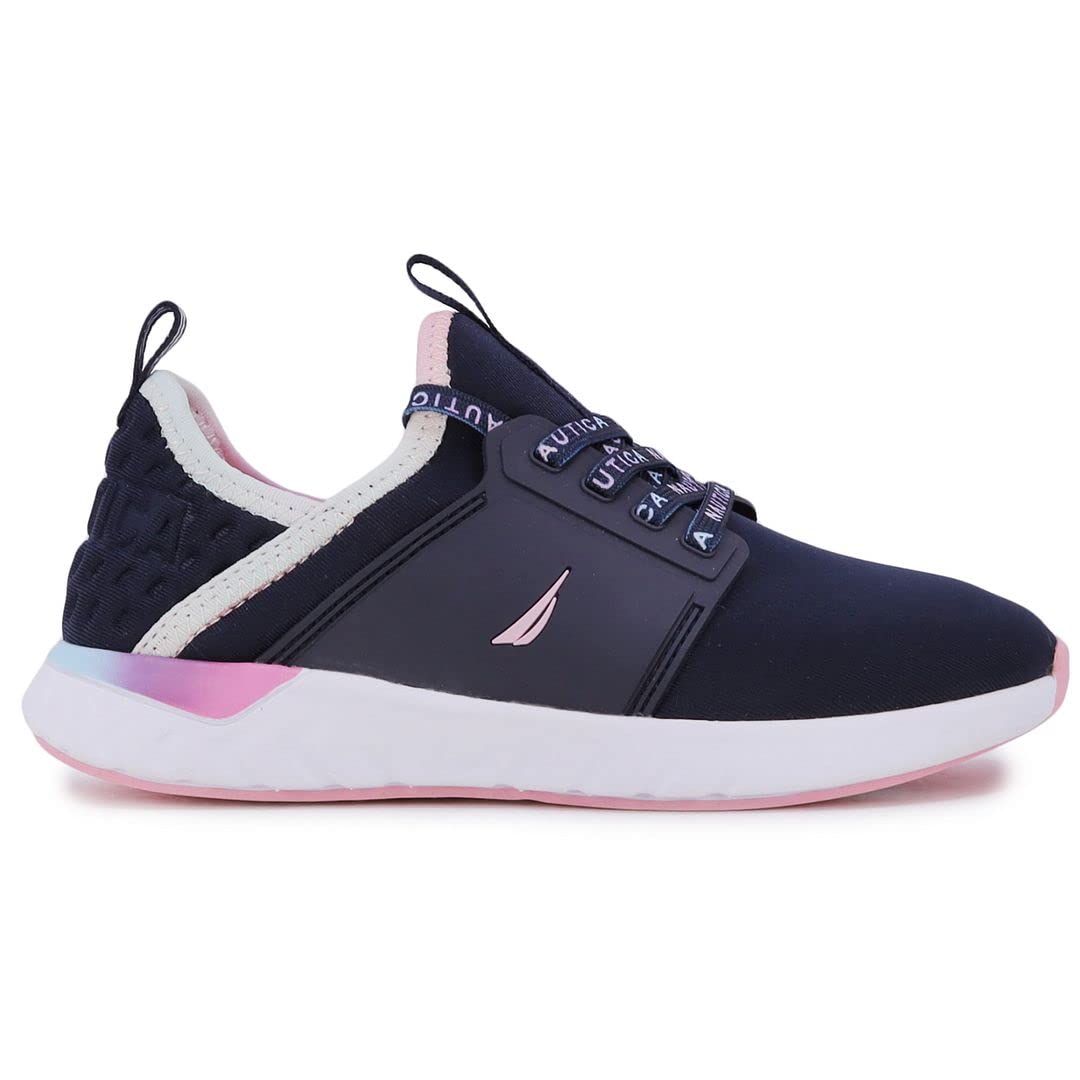 Nautica Kids Girls Metallic Fashion Sneakers - Lightweight Athletic Running Shoes for Toddler, Little & Big Kids - Perfect for School, Play & Everyday Wear