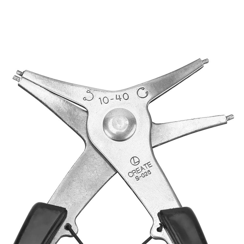 Dual-Purpose Snap Ring Pliers - 1pc Steel Circlip Pliers Tool for Internal & External Retaining Rings | Professional Repair & Assembly Tool for Automotive, Machinery, and DIY Projects