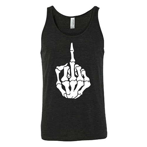 Funny Skeleton Middle Finger T-Shirt for Men & Women - Perfect for Halloween, Parties, and Casual Wear