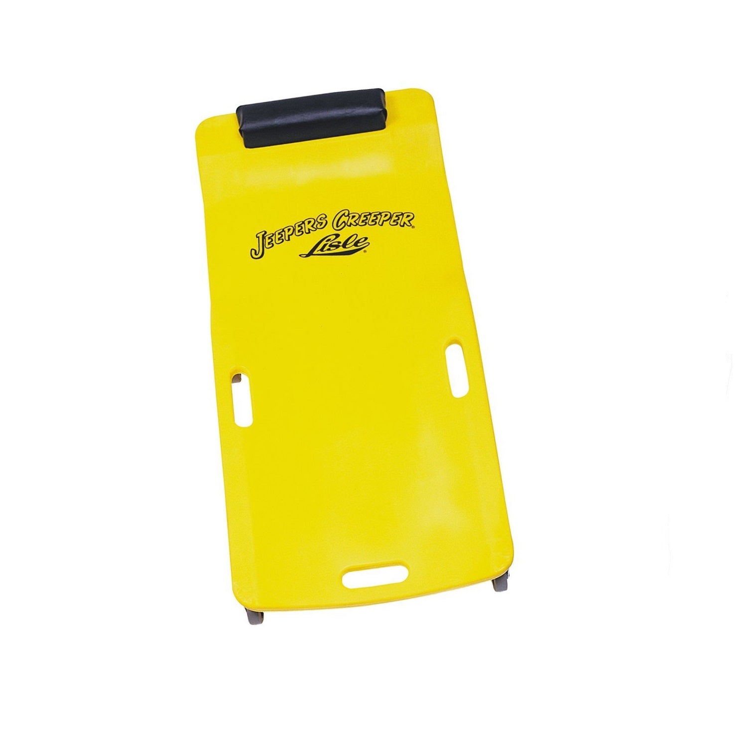 Lisle 93102 Yellow Plastic Creeper - Low Profile Mechanics Stool with Swivel Casters for Auto Repair & Garage Work | Durable Under Car Creeper Seat for DIY & Professional Mechanics