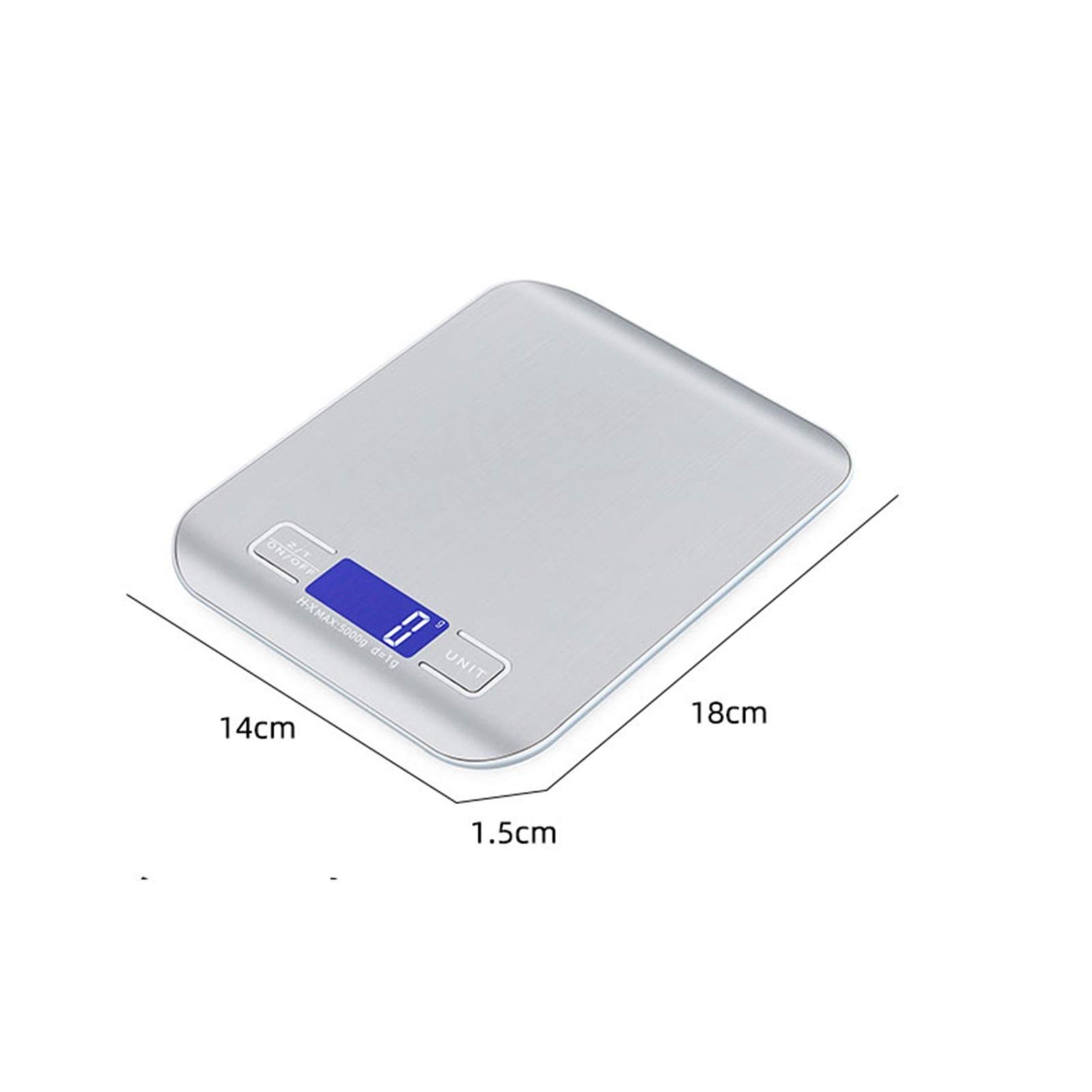 Premium Digital Kitchen Scale for Cooking & Baking - Accurate 1g/0.1oz Measurements in Grams/Ounces - Stainless Steel & Tempered Glass Food Scale - Perfect for Meal Prep, Portion Control & Home Baking