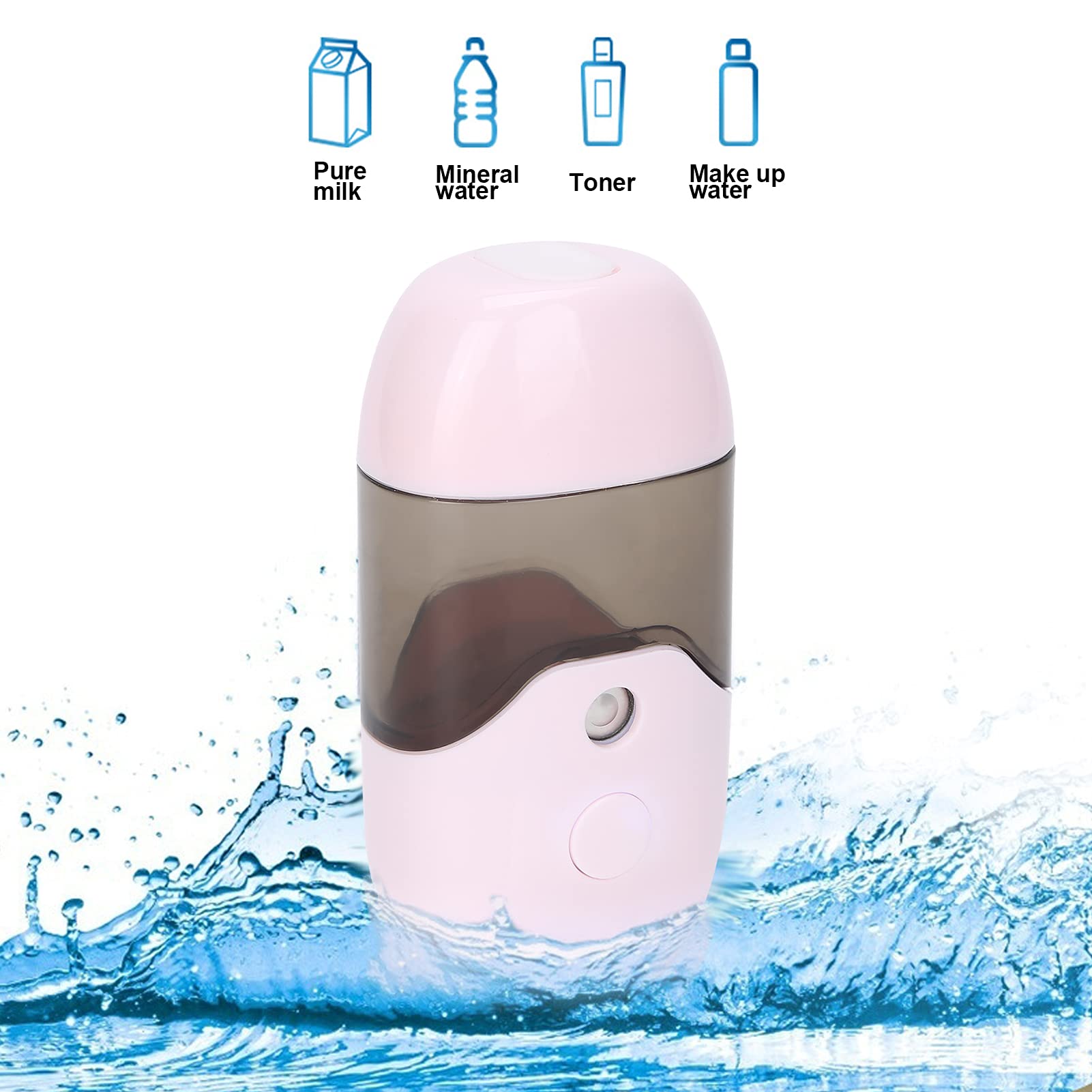 50ml Mini USB Rechargeable Facial Mist Sprayer - Portable Face Steamer for Skin Hydration & Moisturizing | Perfect for Makeup Setting, Skincare Routine & Eyelash Extensions Care | Home, Office & Travel Essential