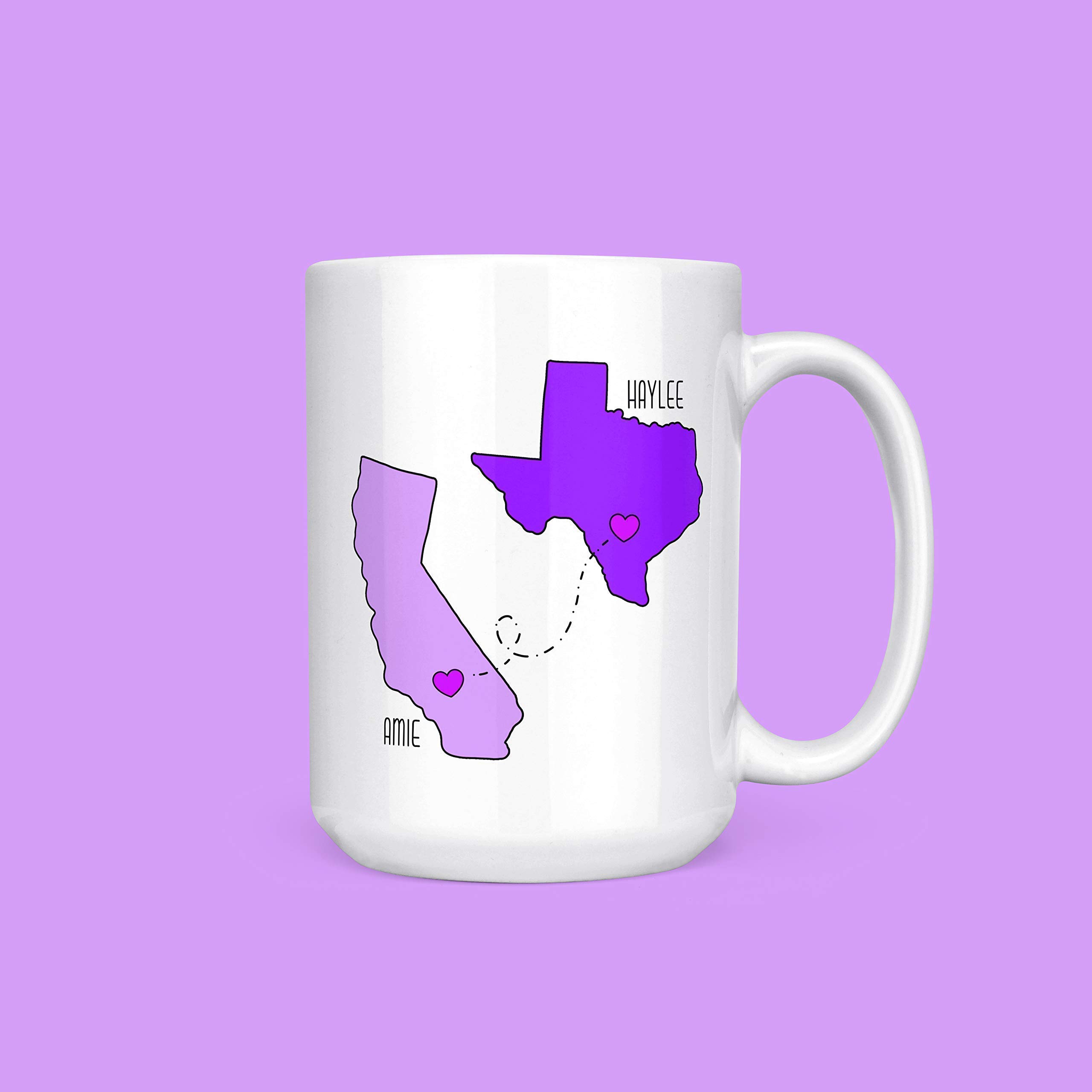 Funny Long Distance Friendship Gift - 15 oz Coffee & Tea Mug with 'I Miss You' Quote - Perfect Going Away Present for Best Friends by Max And Mitch Co. - Great for Coffee, Tea & Office Use