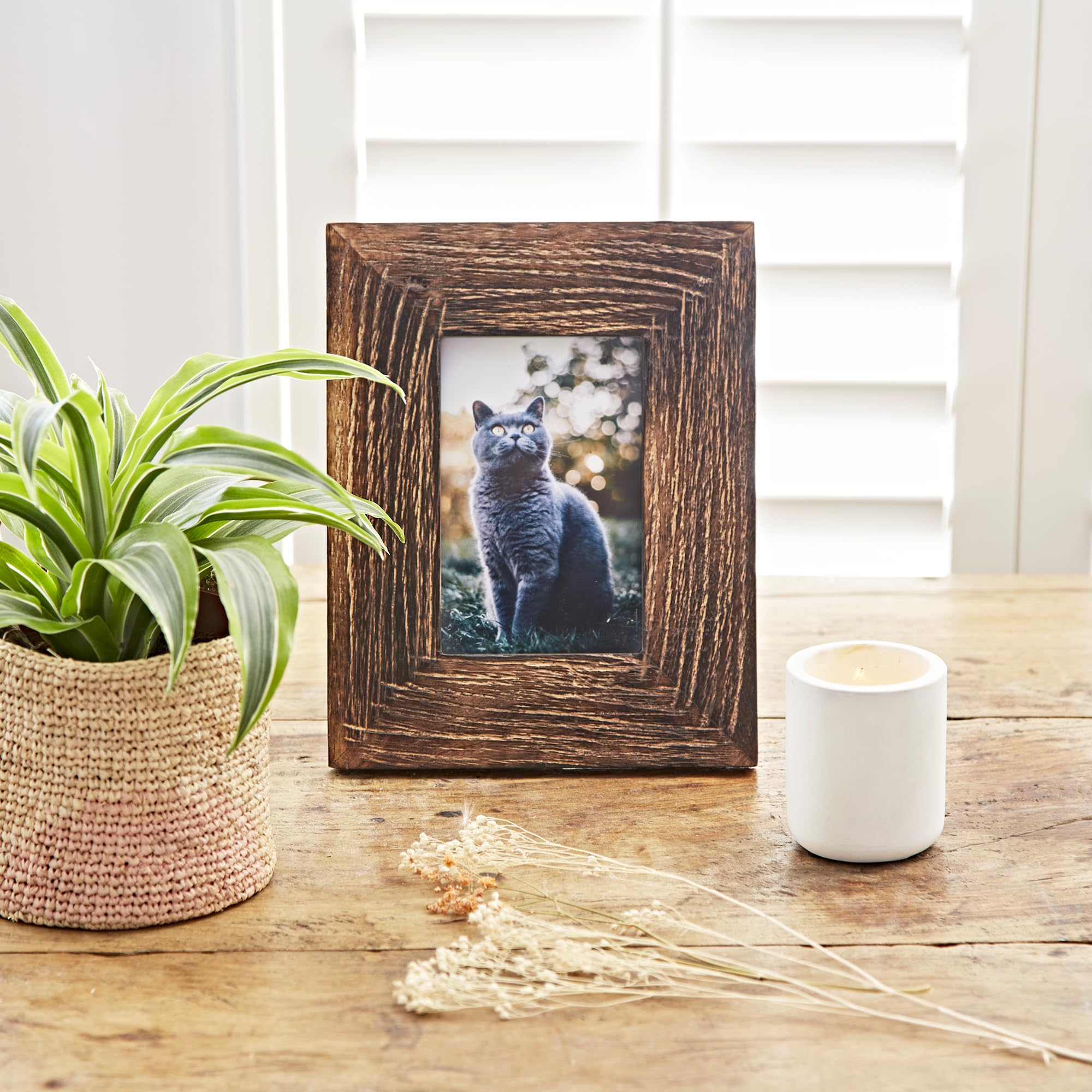 Handcrafted Natural Wood Photo Frame - 6