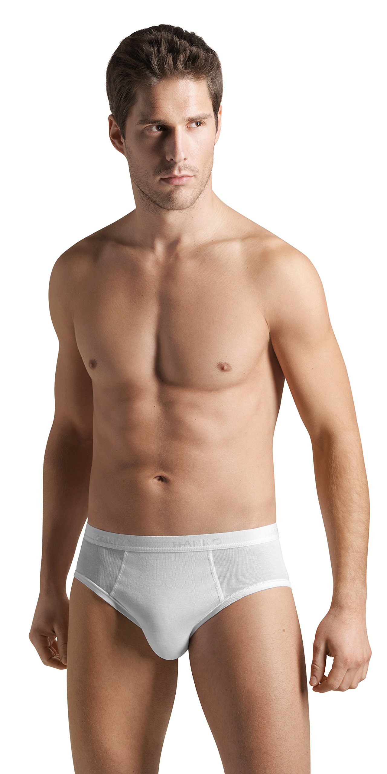 HANRO Men's Cotton Pure High-Leg Brief Underwear 73633 - Soft Breathable Comfort for Everyday Wear & Athletic Activities