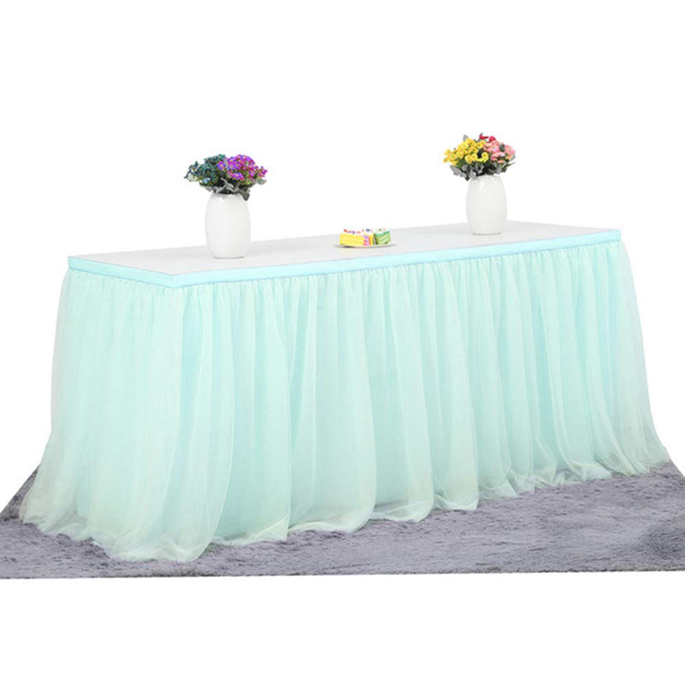 Extaum Handmade Tulle Table Skirt - Elegant Decorative Tablecloth for Rectangle & Round Tables | Perfect for Weddings, Parties, Banquets & Picnics | Home Decor & Event Table Skirting