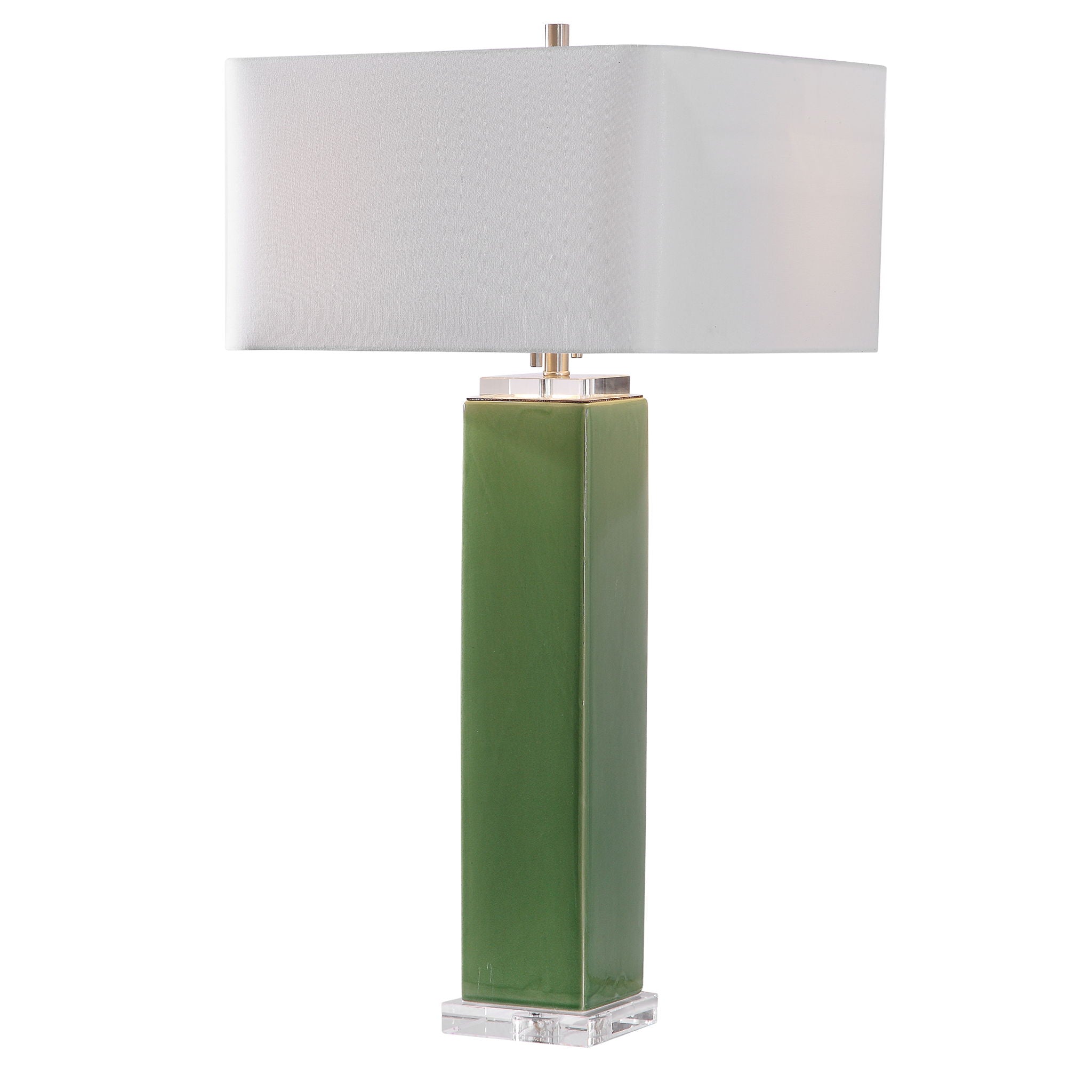 Aneeza Tropical Green Table Lamp - Modern LED Bedside Lighting for Living Room, Bedroom & Office Decor