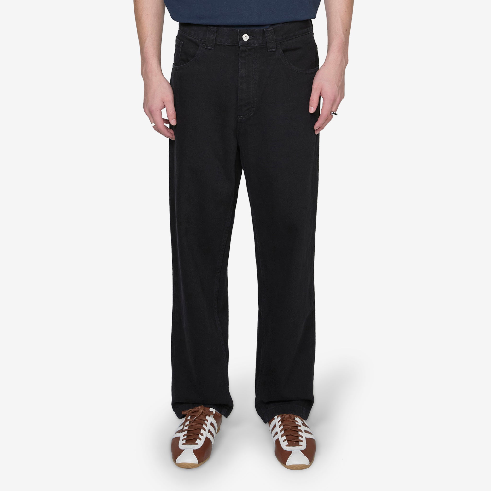 93% Cotton Stretch Black Pants for Men - Comfortable & Stylish Casual Wear for Work, Travel & Everyday Use