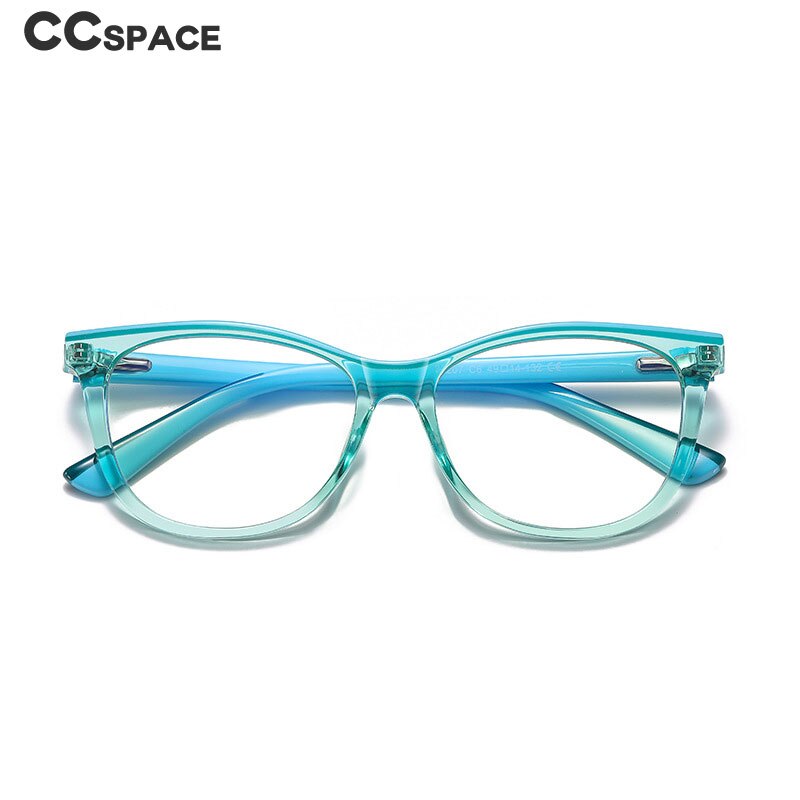 CCspace Youth's Unisex Full Rim Square TR90 Titanium Eyeglasses 54524 - Lightweight & Durable Frames for School, Work, and Everyday Wear